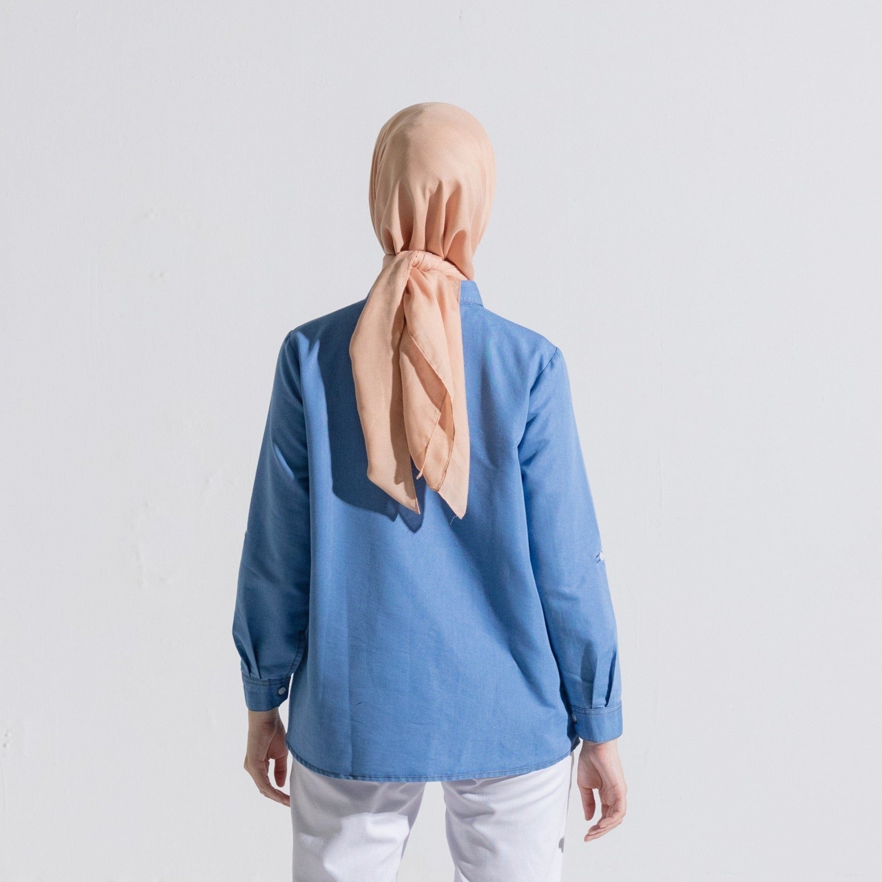 S Tunic Pocket Denim - Biru Muda