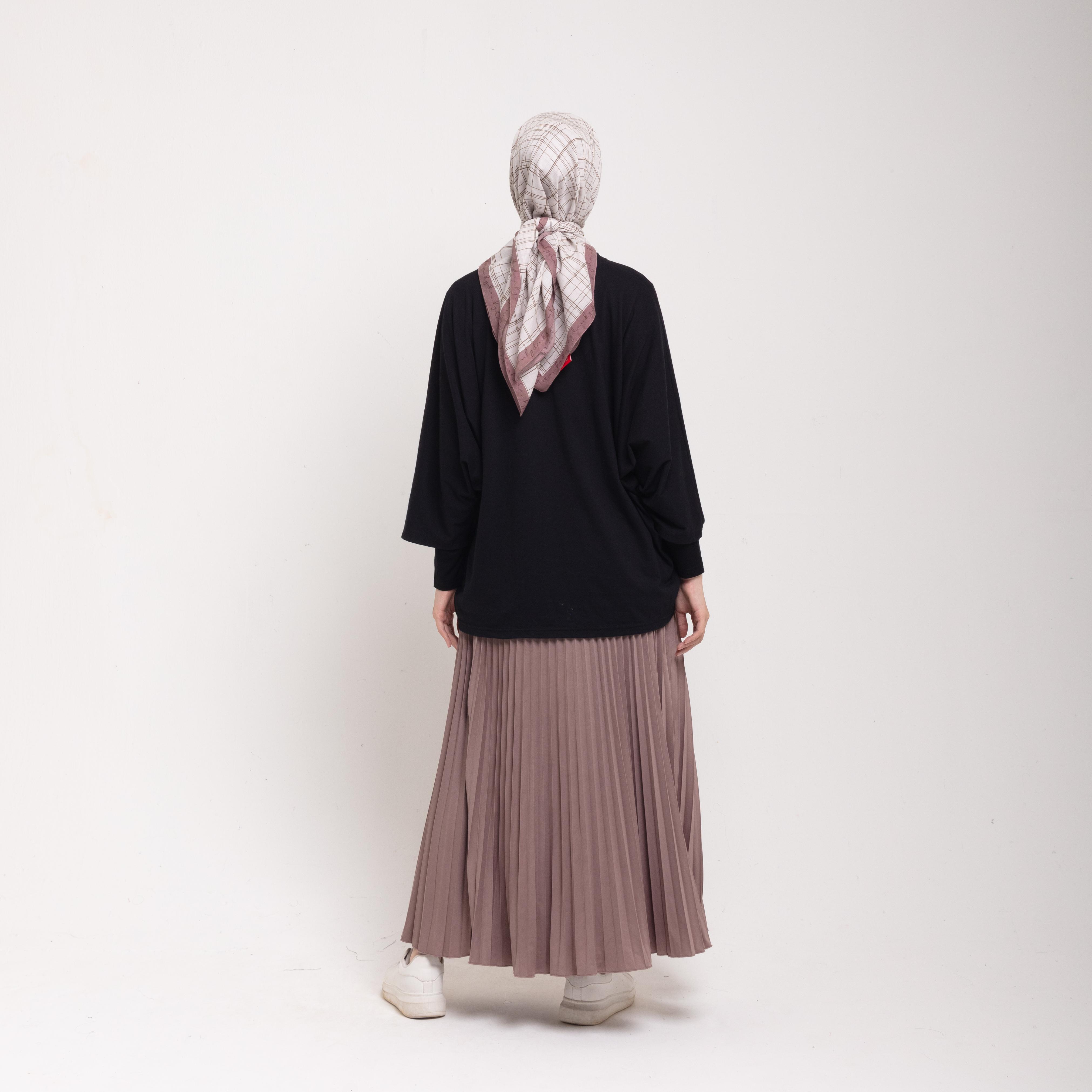Dauky Atasan Wanita S Tunik Combed Batwing - Hitam