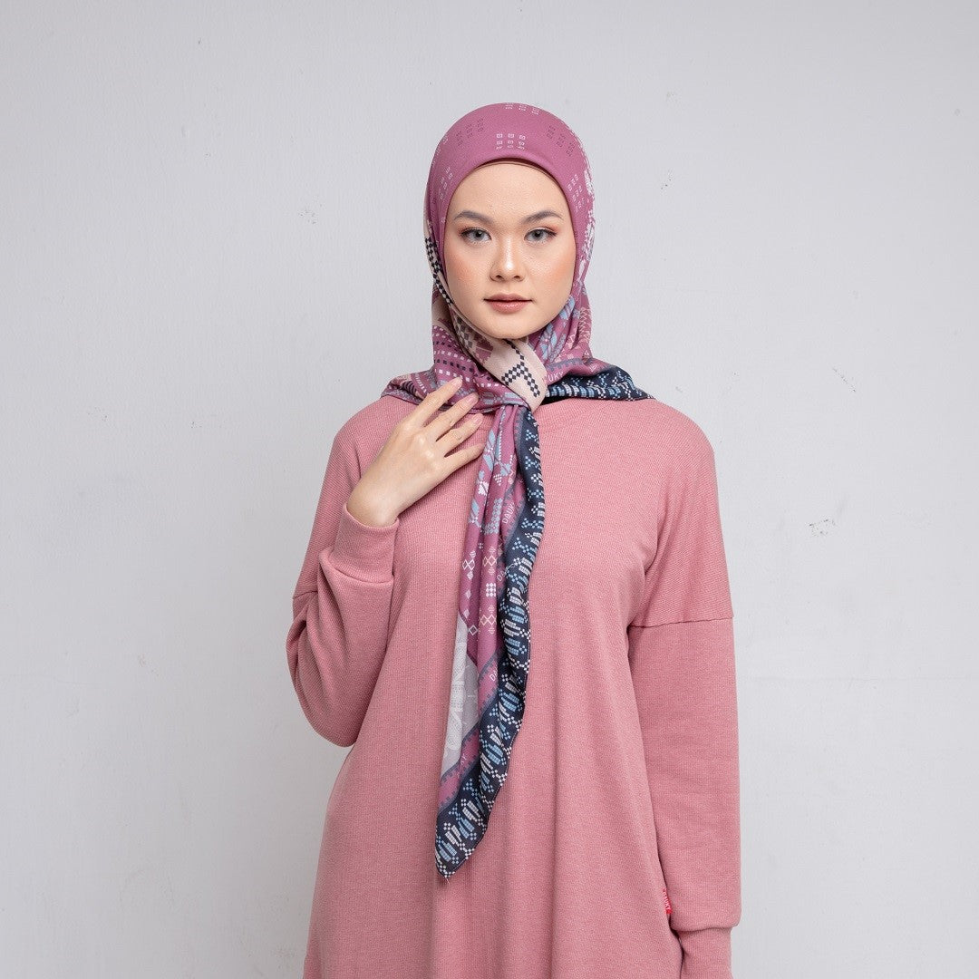 Dauky Hijab Segiempat Ethnic Scart -  Pink