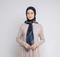Dauky Hijab Segiempt kerudung Side Line Scarf - Dark Grey