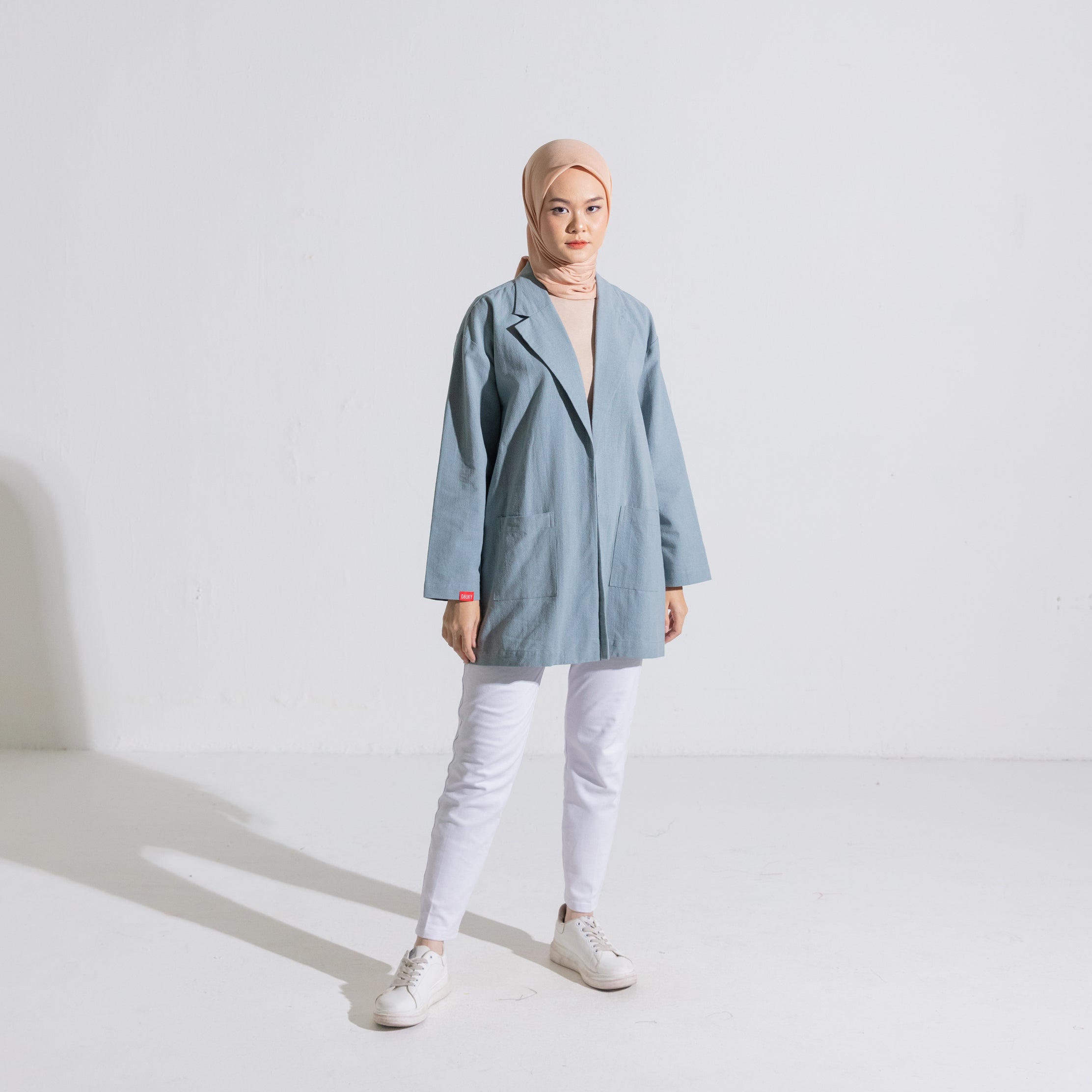 Blazer Linen - Dustyblue