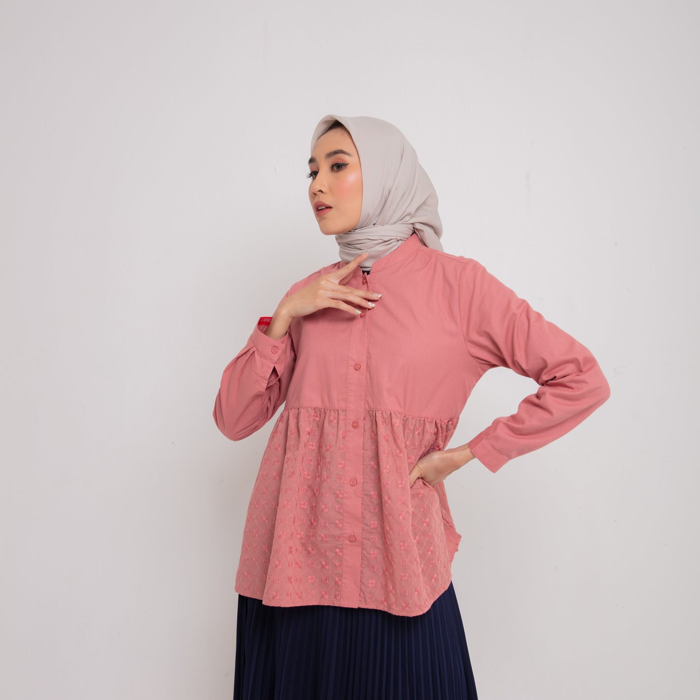DAUKY Chantily Atasan Wanita S Tunik Texture