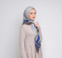 Dauky Hijab Segiempt kerudung Side Line Scarf - Cream