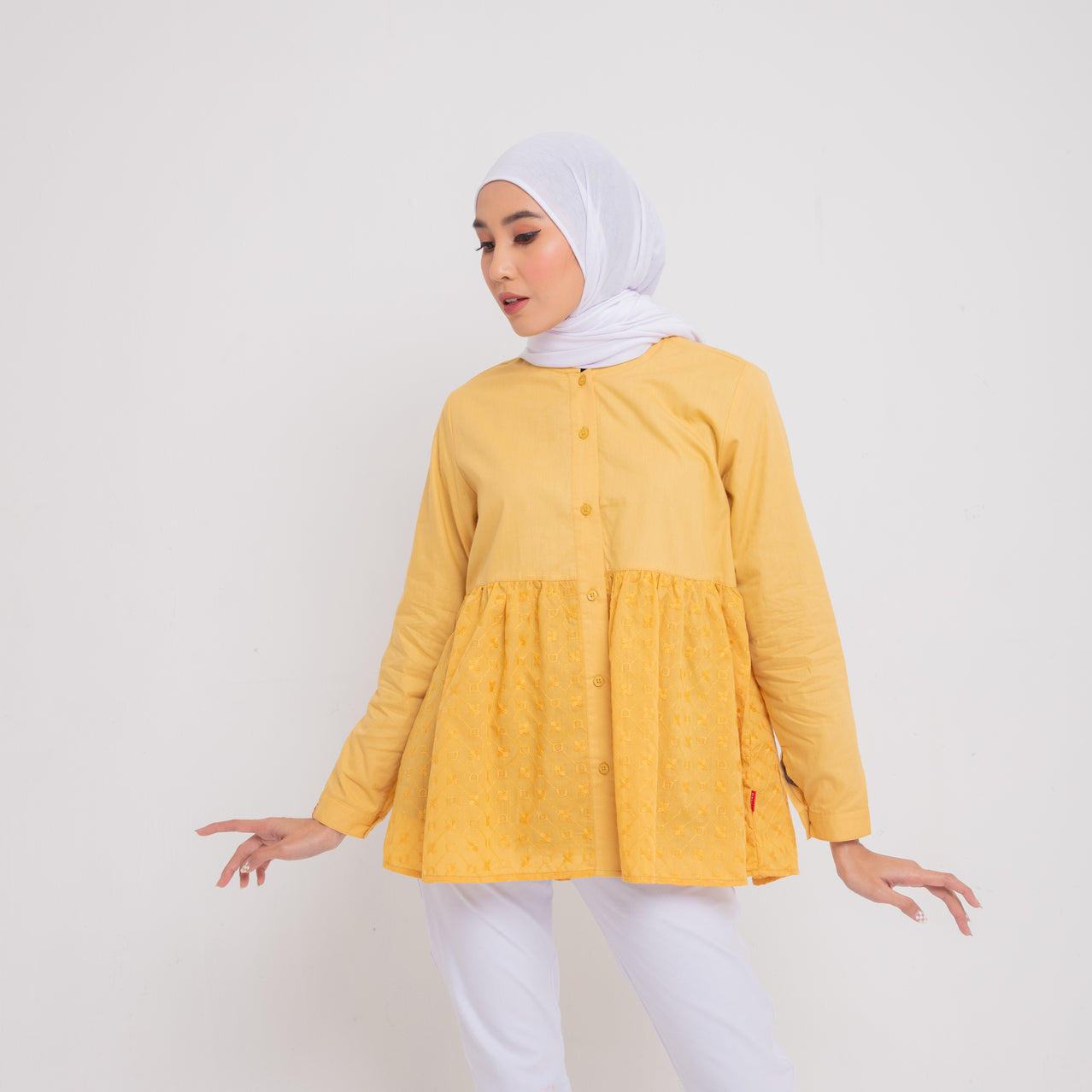 DAUKY Chantily Atasan Wanita S Tunik Texture