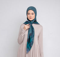 Dauky Hijab Segiempt kerudung Side Line Scarf - Cream