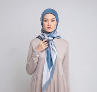 Dauky Hijab Segiempt kerudung Abstract Shape Scarf - Hijau