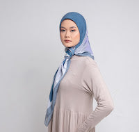 Dauky Hijab Segiempt kerudung Abstract Shape Scarf - Hijau