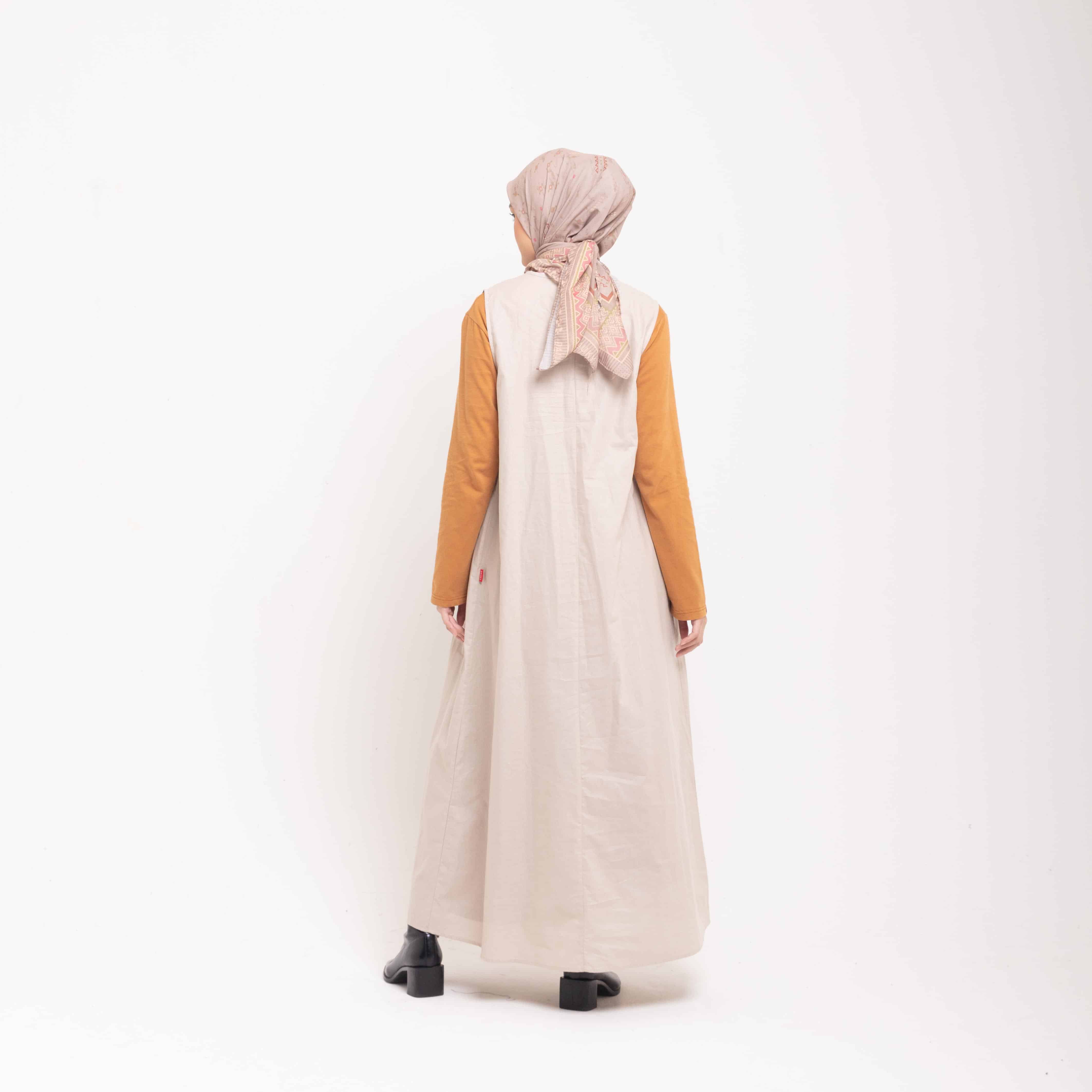 Inner Dress Sleeveless Ruffles - Khaky