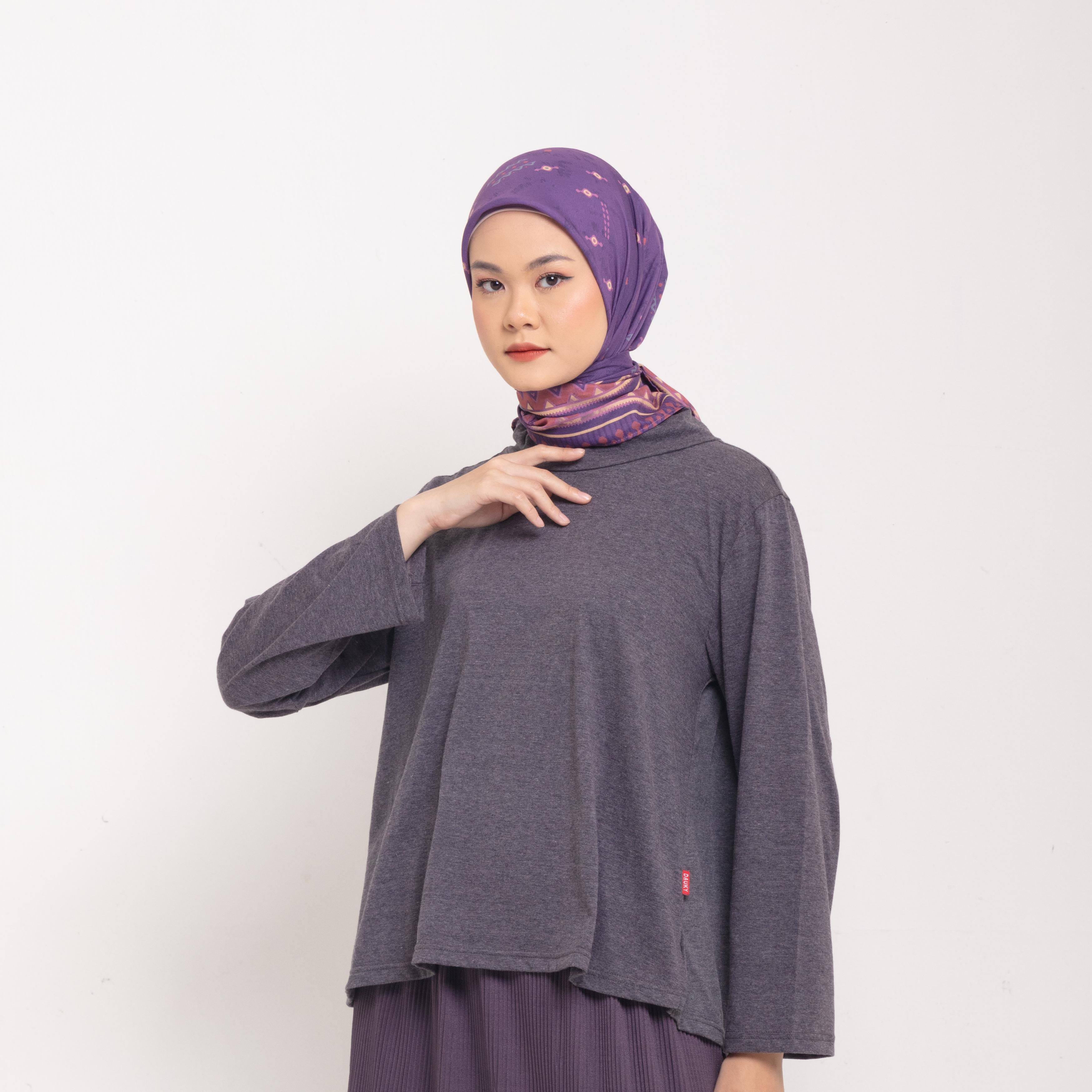 Dauky Hijab Segiempat Scales Scarf - Burgundy