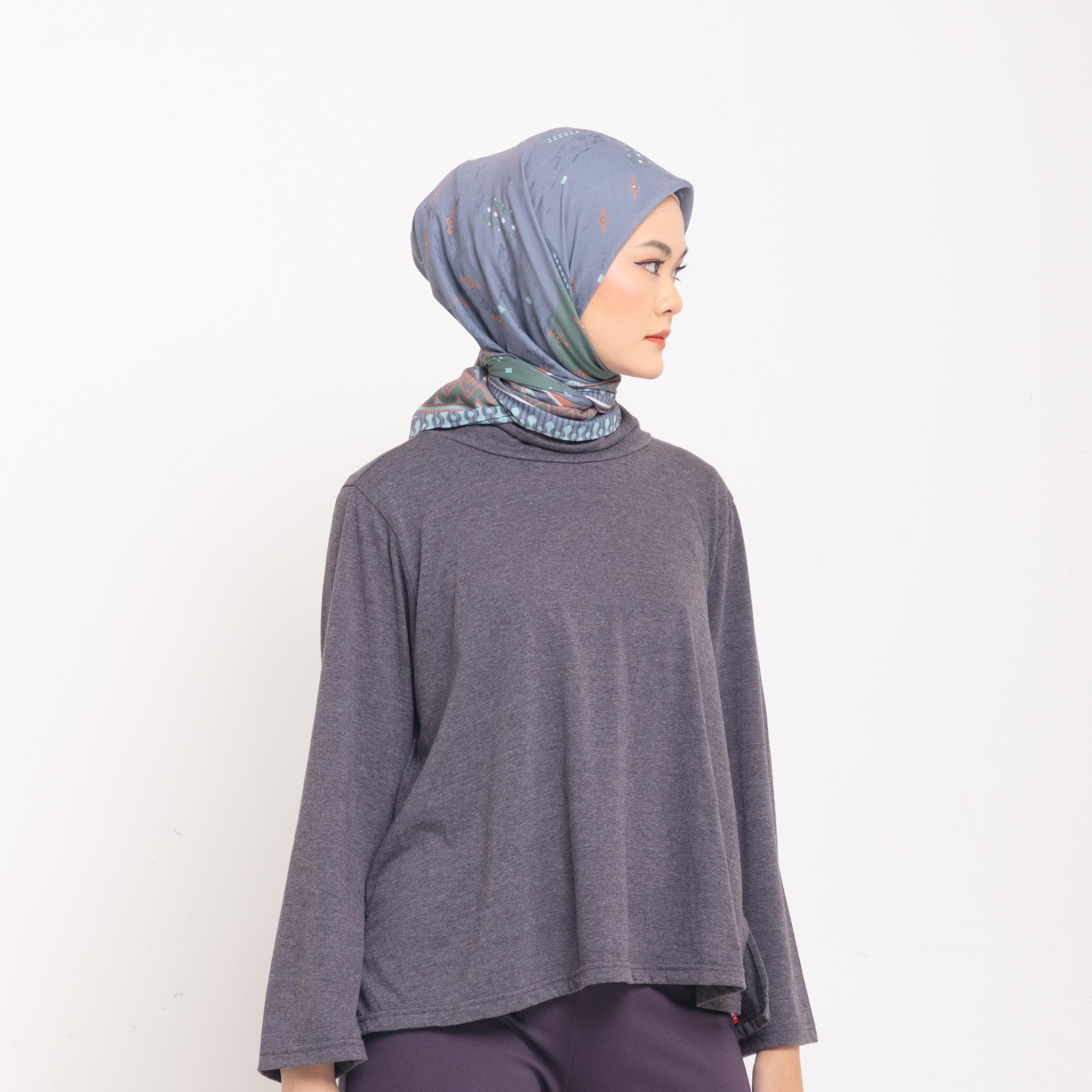 Dauky Hijab Segiempat Scales Scarf - Darkgrey