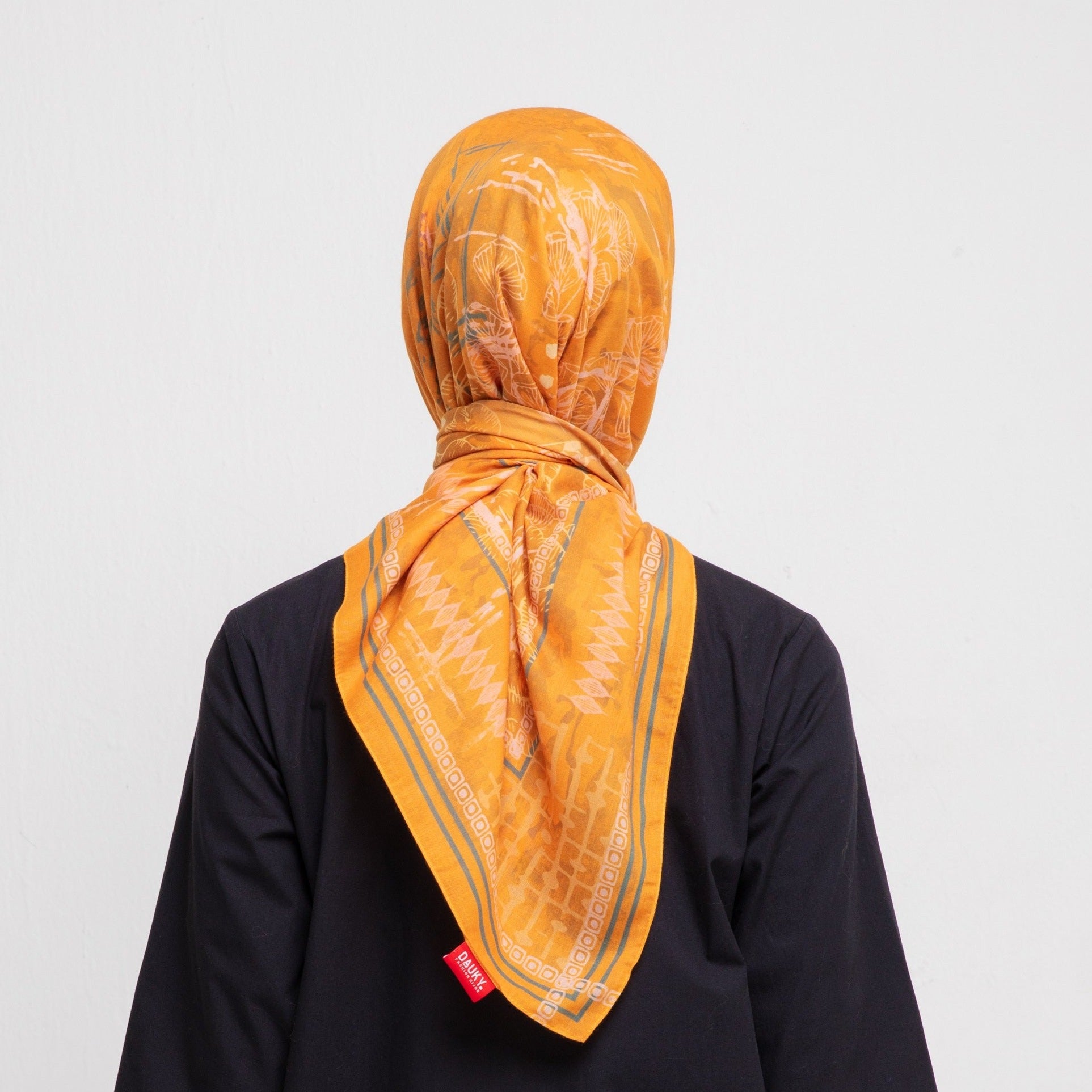 Thin Fleur Premium Scarf - Mustard
