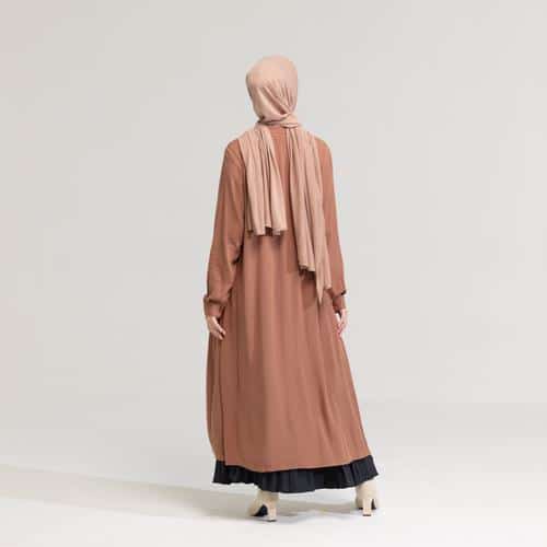 DAUKY Gamis M Dress Rayon Crinkle - Dusty Pink