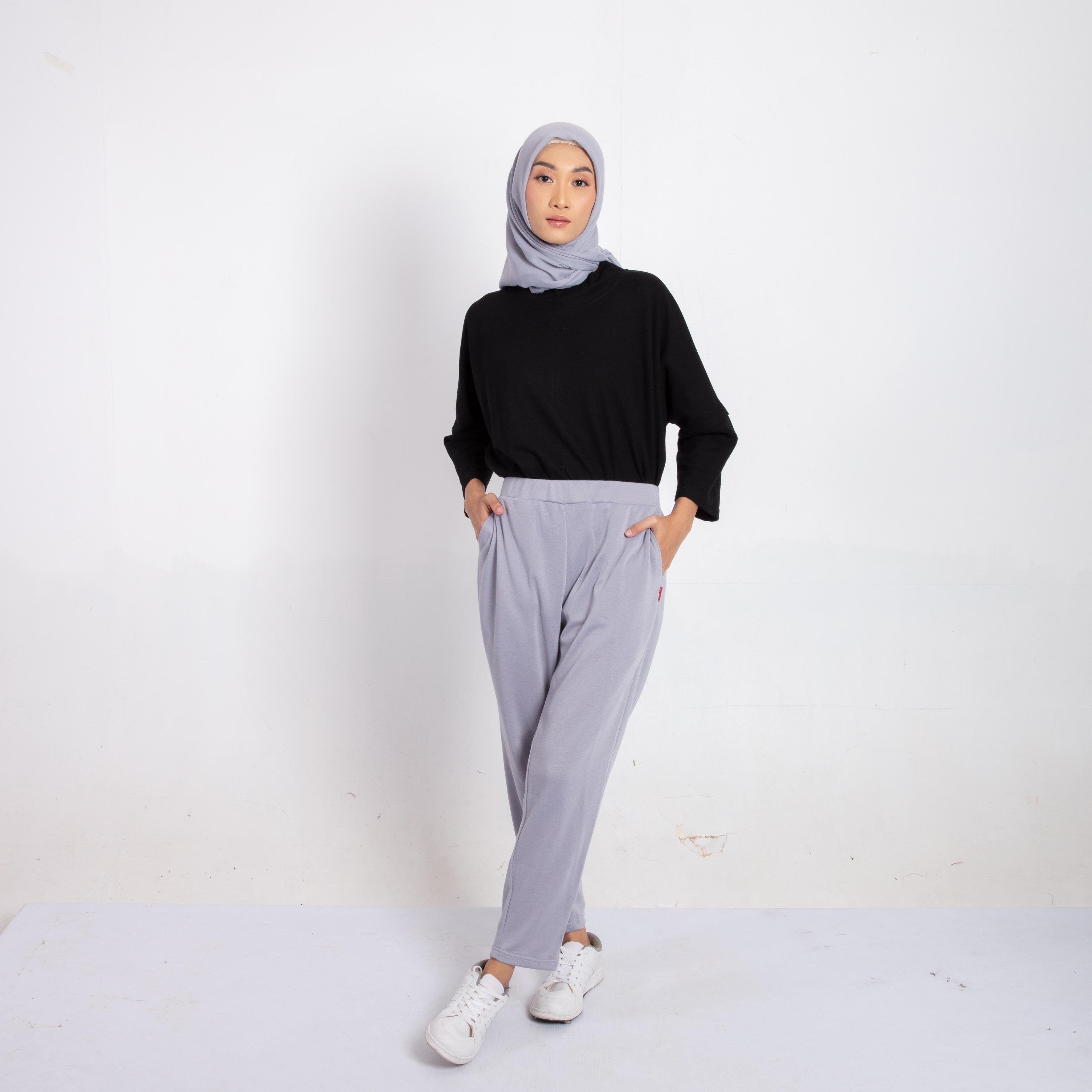 Dauky Celana Pants Palazzo Lacos Active Collection - Silver Grey