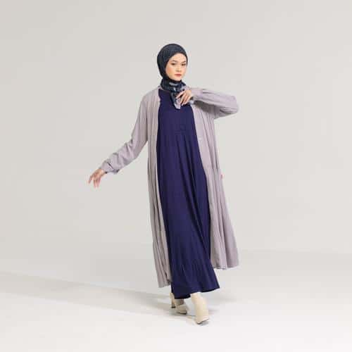 DAUKY Gamis M Dress Rayon Crinkle - Dusty Pink