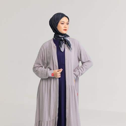 DAUKY Gamis M Dress Rayon Crinkle - Dusty Pink