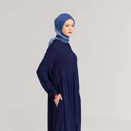 DAUKY Gamis M Dress Rayon Crinkle - Dusty Pink