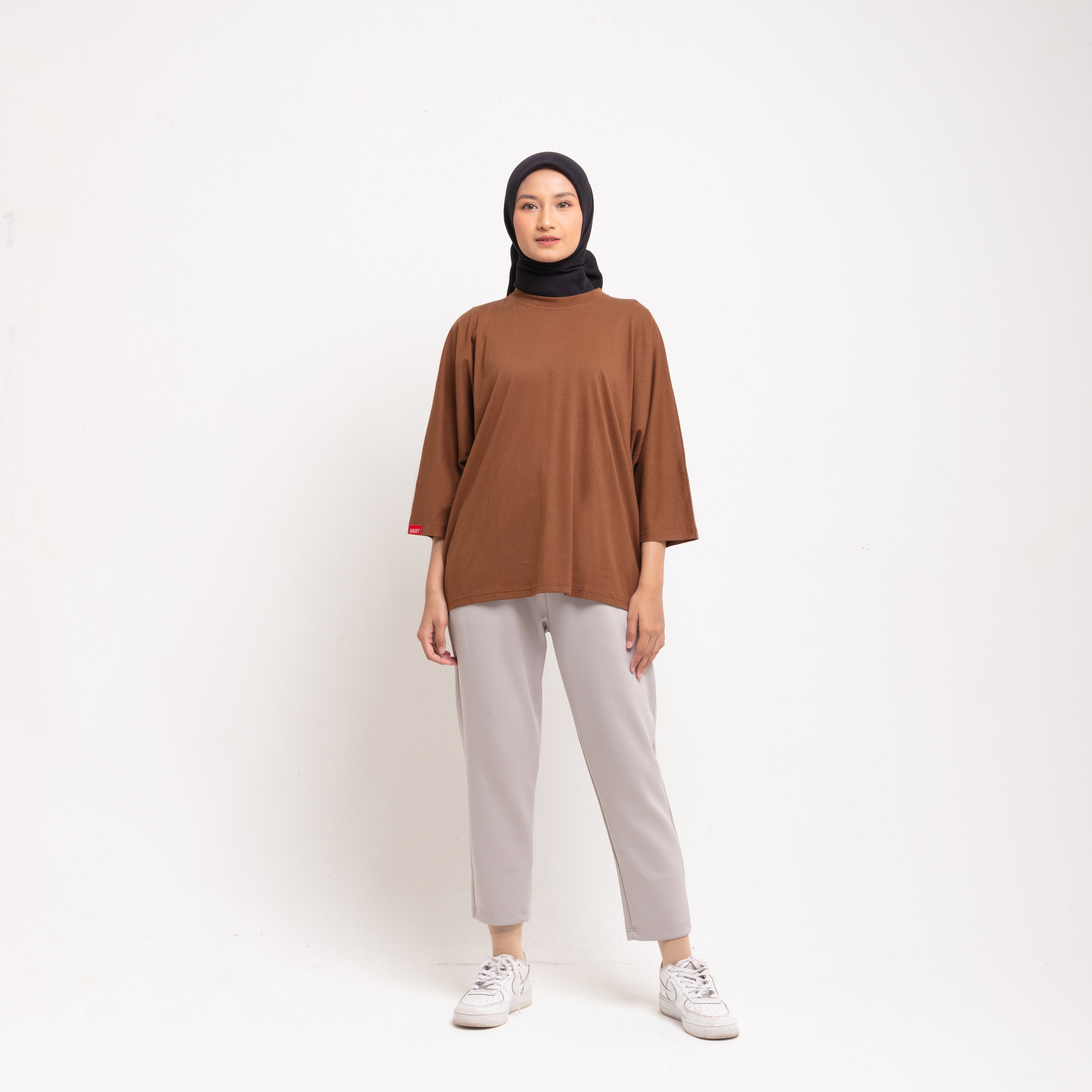 Dauky Atasan Wanita S Tunik Combed Batwing - Dusty Brown