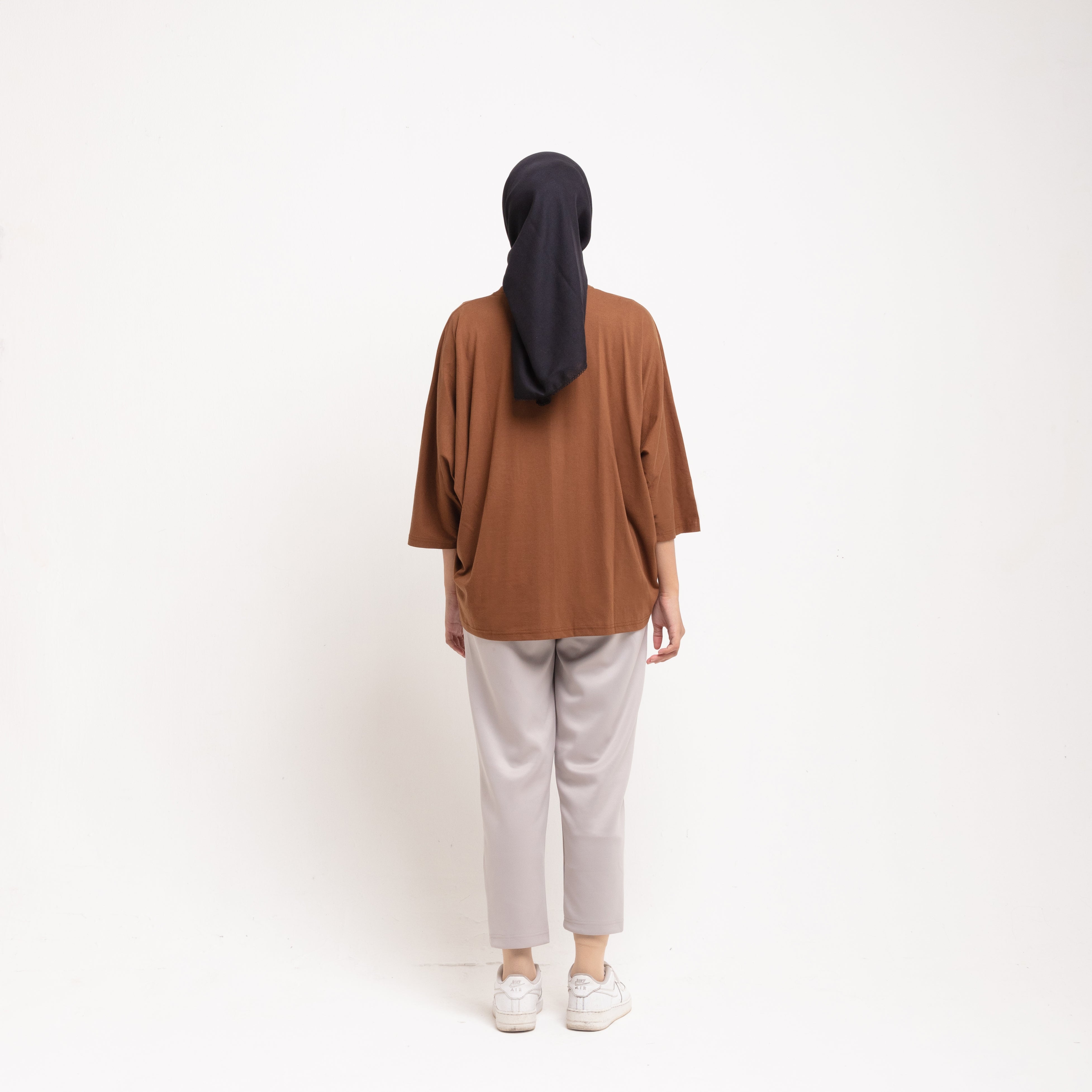 Dauky Atasan Wanita S Tunik Combed Batwing - Dusty Brown