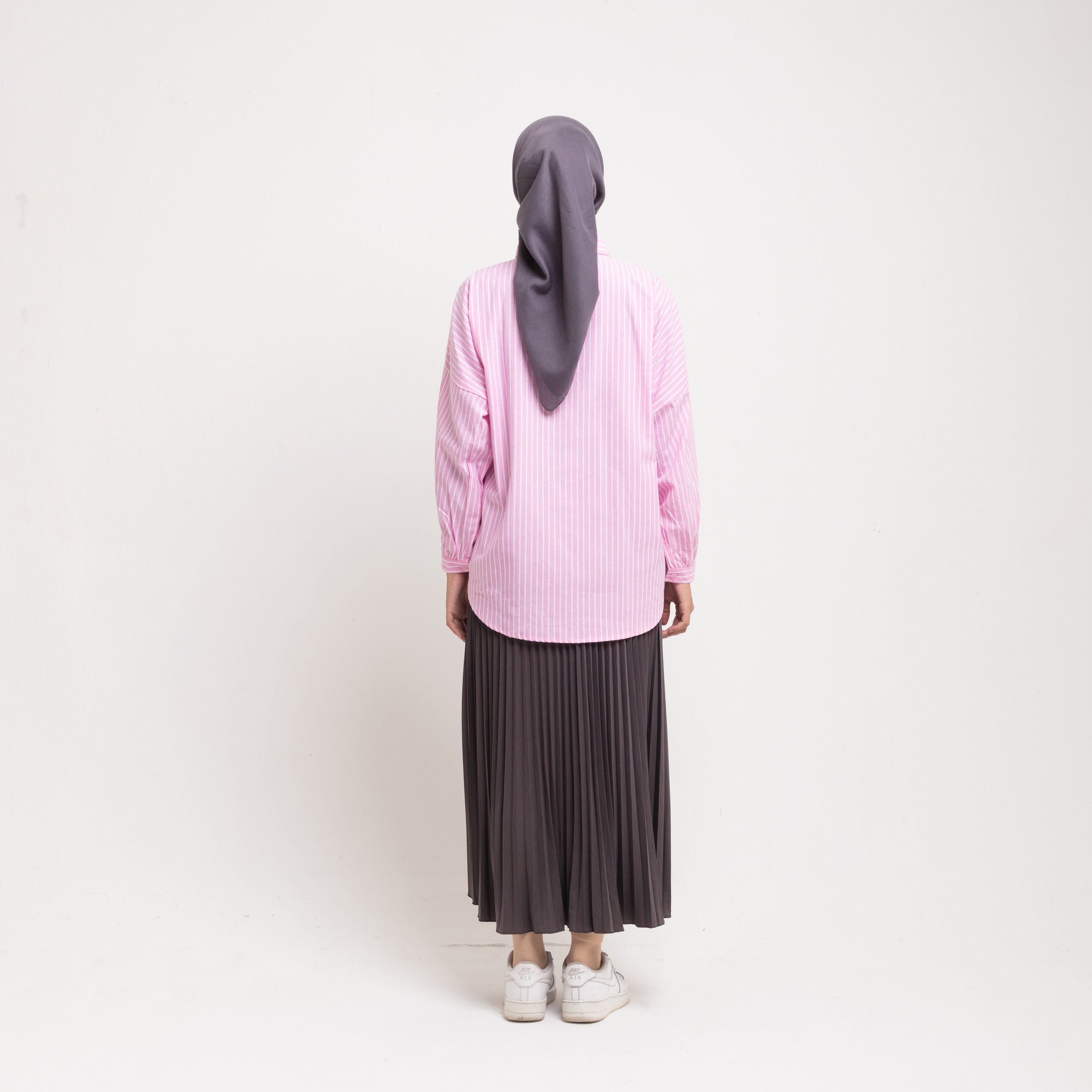 M Tunik Oversize Line Pattern - Pink