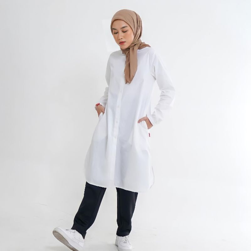 L Tunic Basic Poplin - BW
