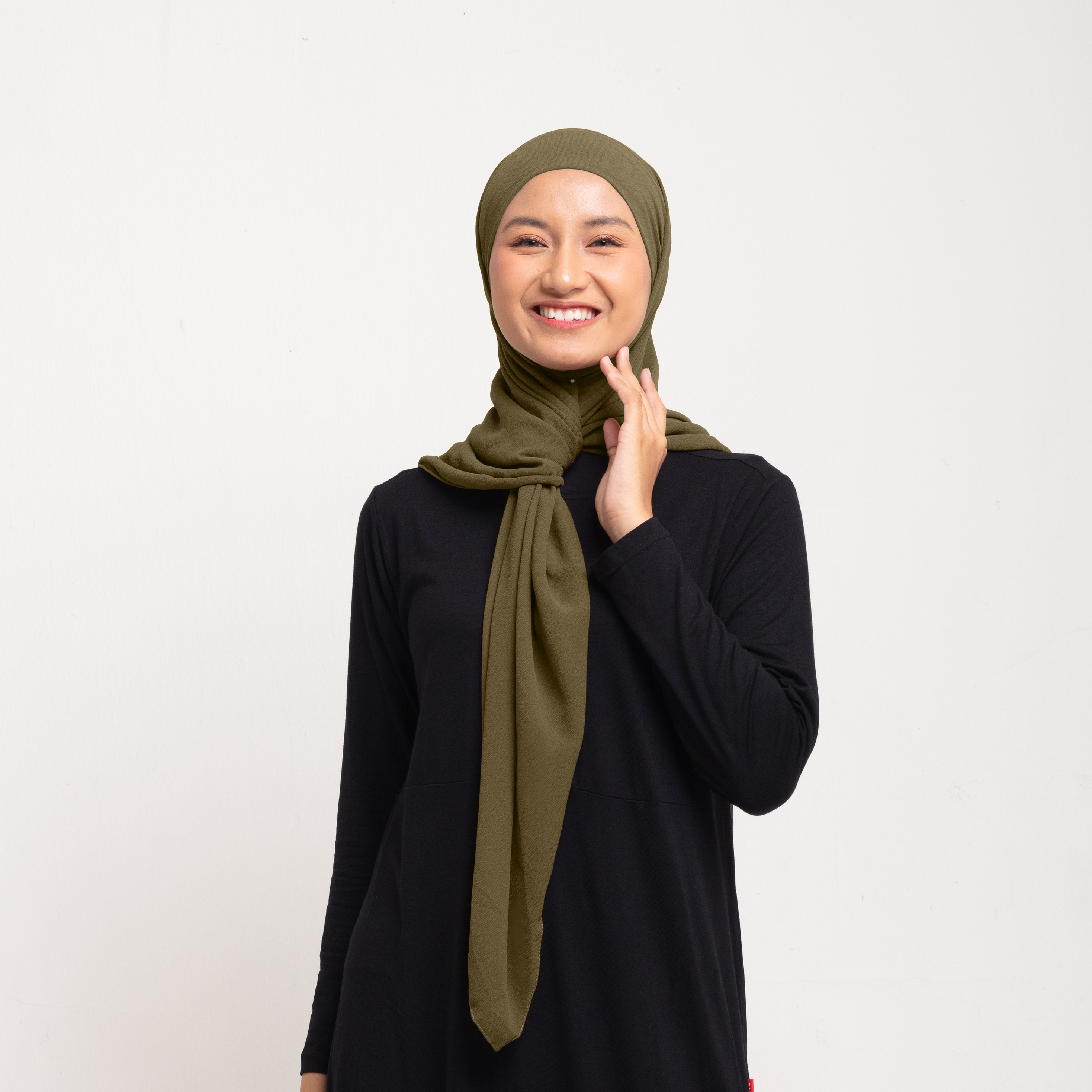Hijab Square Instan - Army