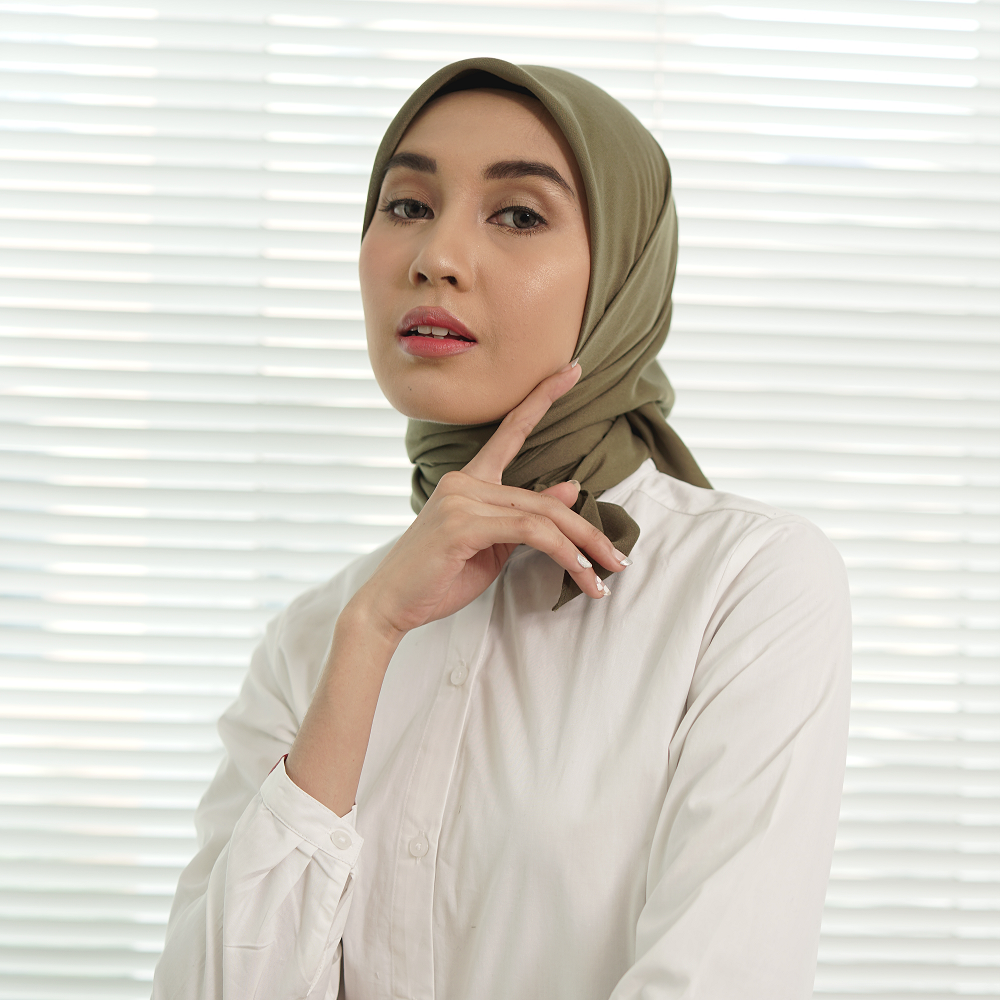 Dauky Hijab Segi Empat Voal Texture