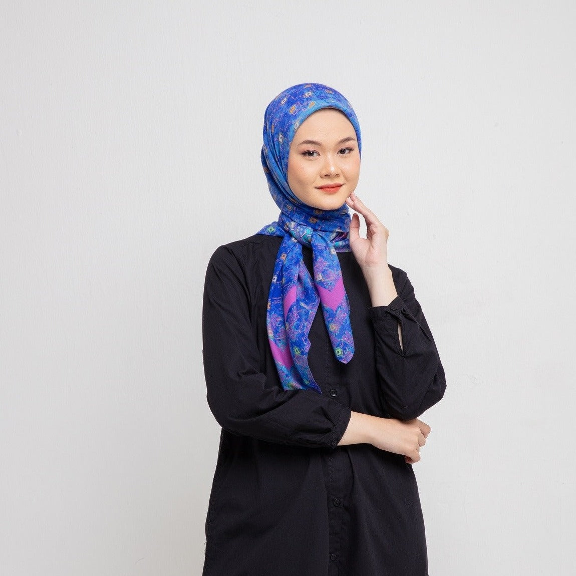 Bohe Pattern Scarf - Biru