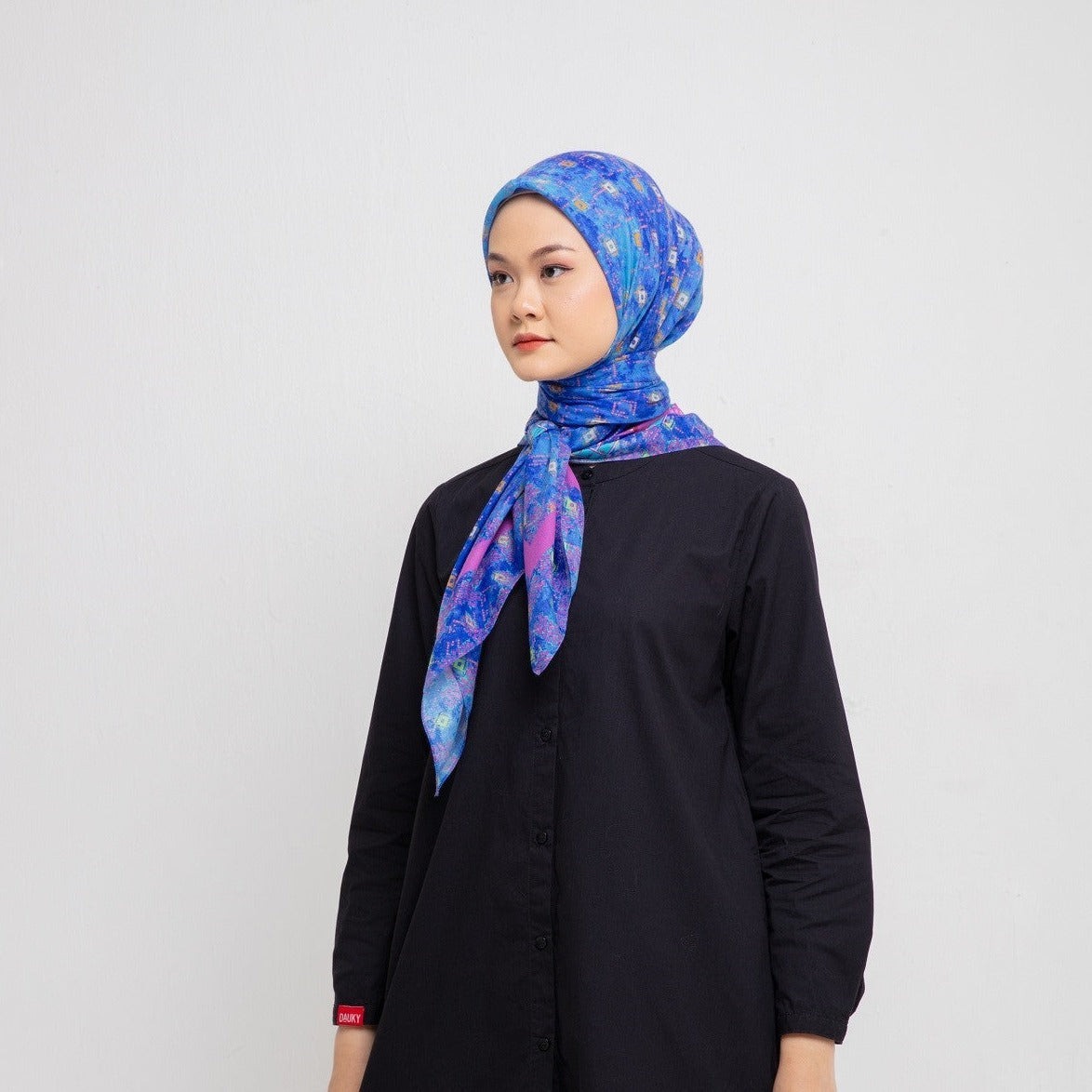 Bohe Pattern Scarf - Biru