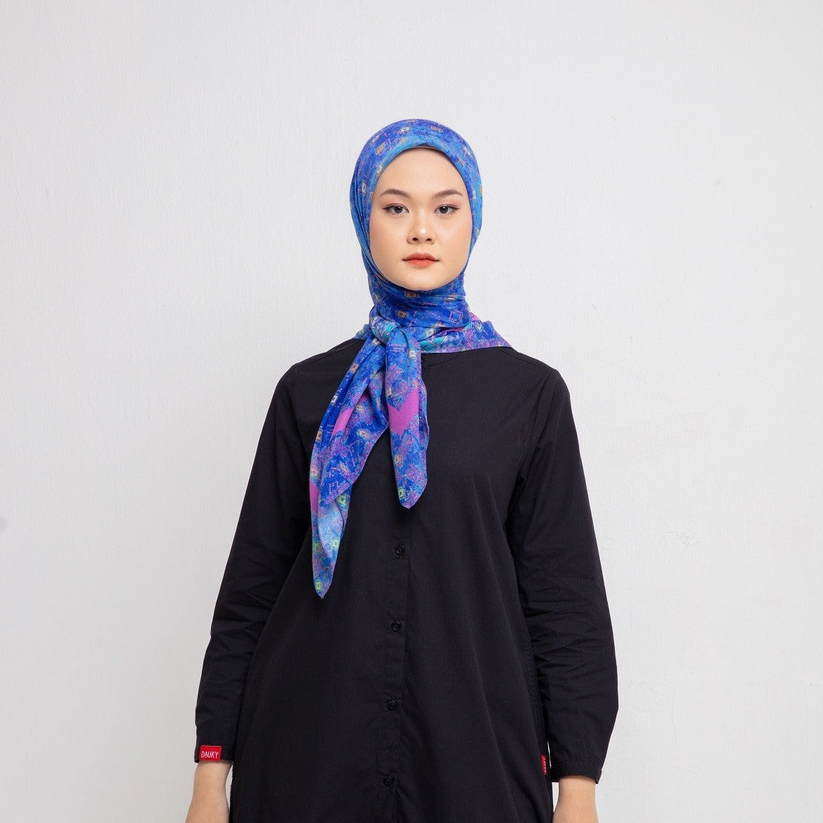 Bohe Pattern Scarf - Biru