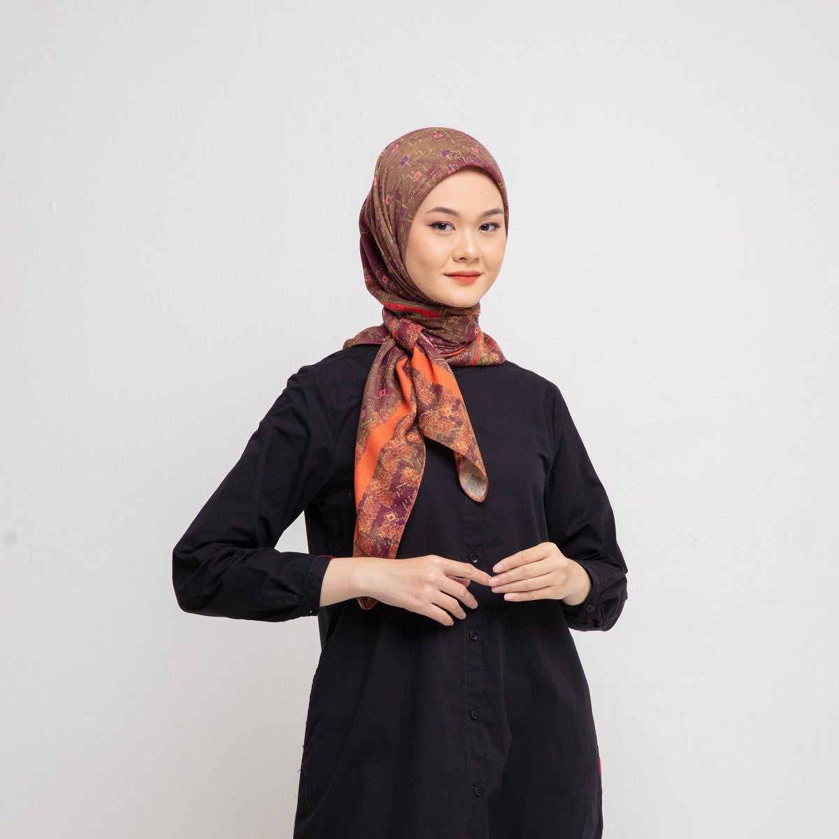 Dauky Jilbab Bohe Pattern Scarf - Teracotta