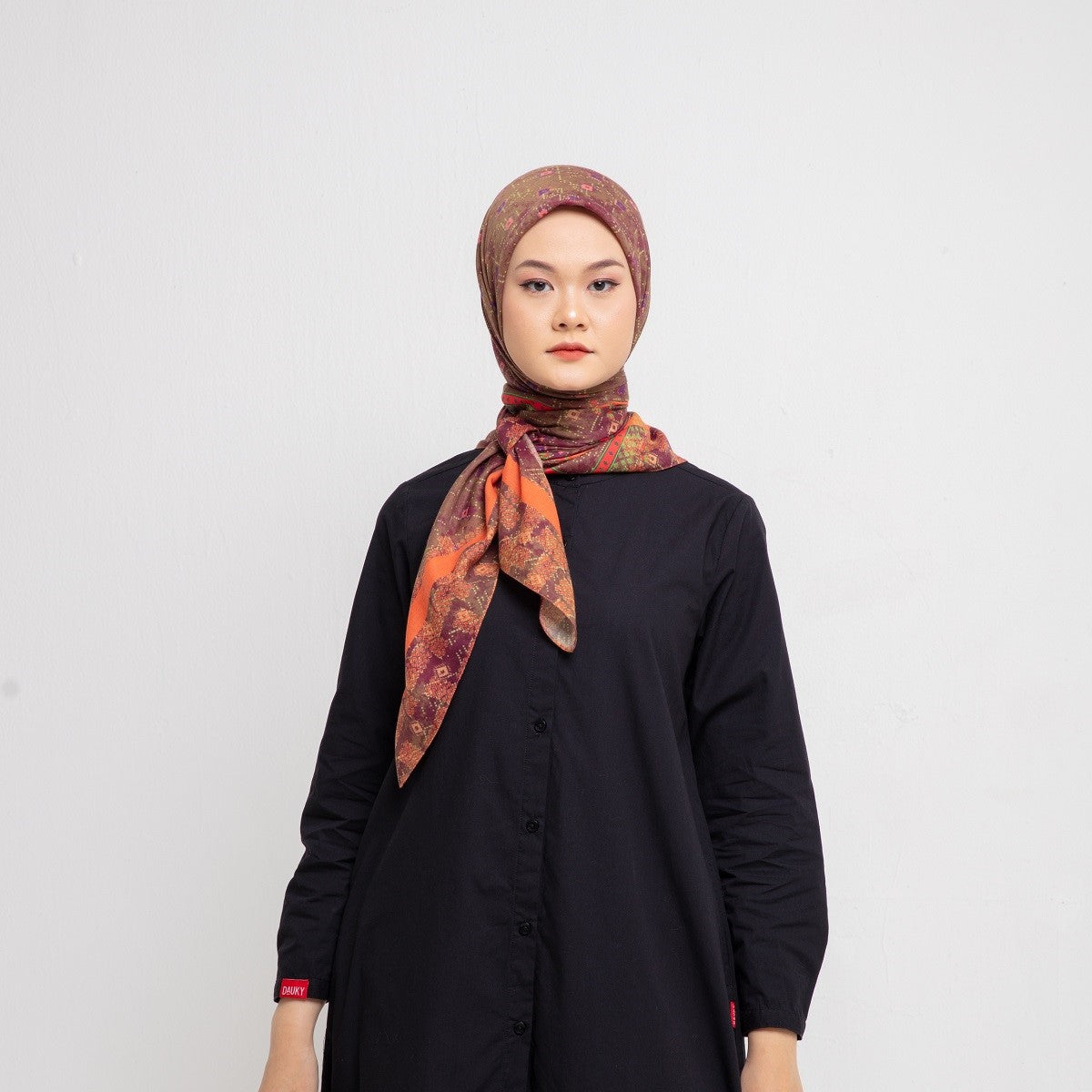 Dauky Jilbab Bohe Pattern Scarf - Teracotta