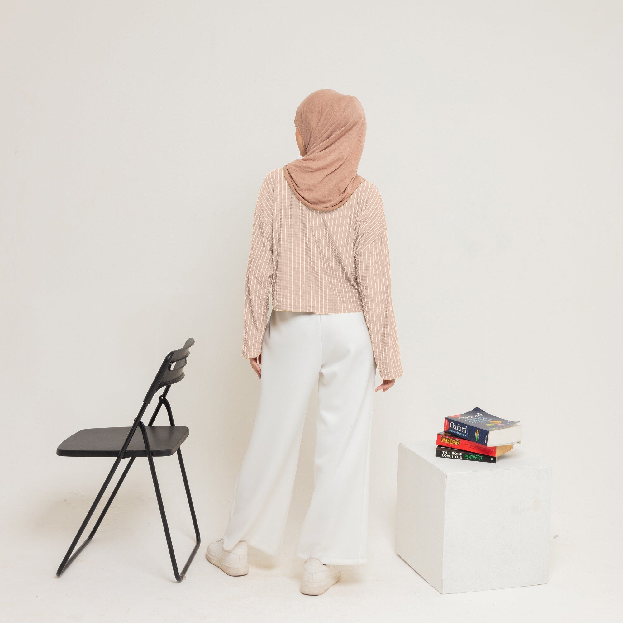 Croptop Stripe Knit - Nude