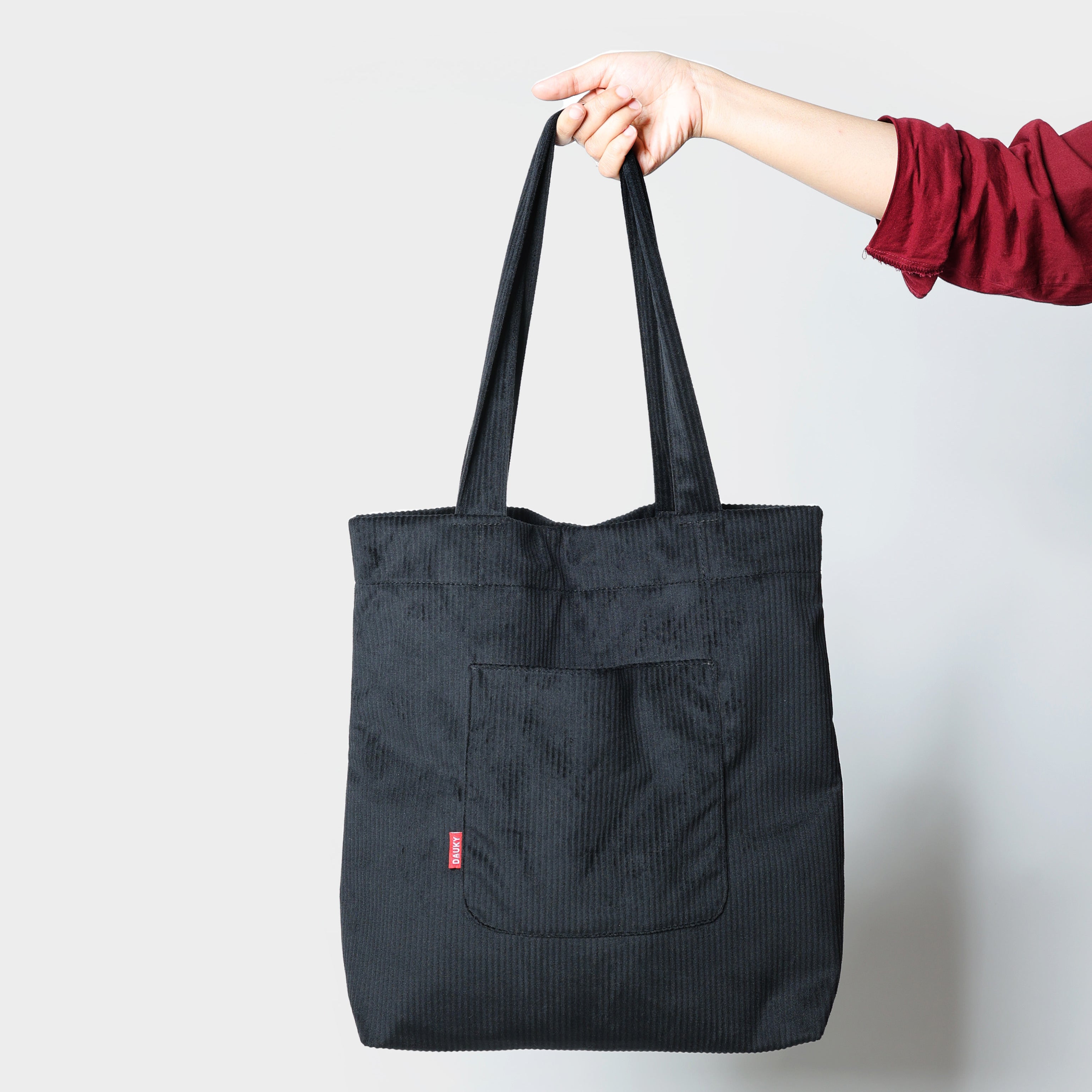 Corduroy Totebag - Hitam