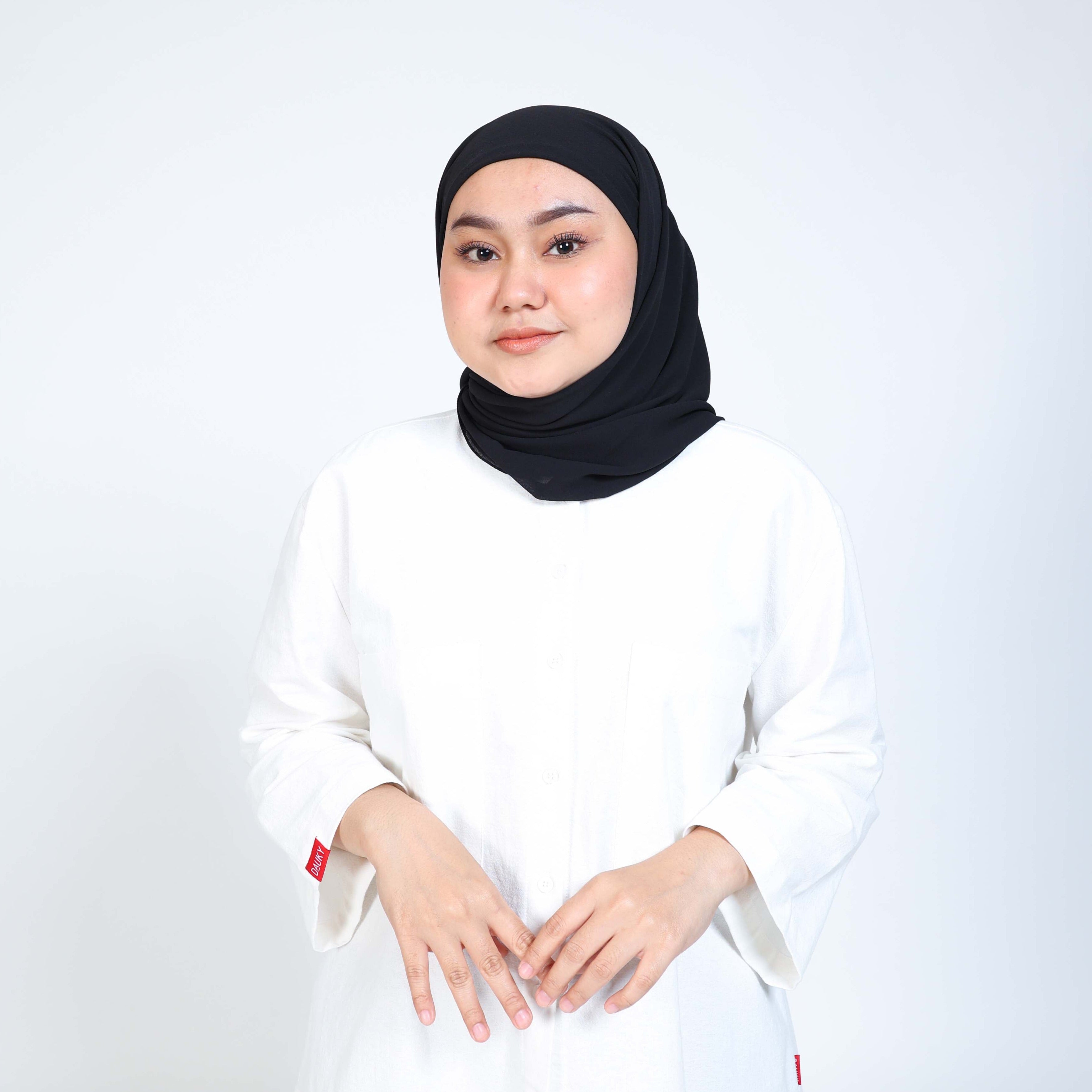 Dauky Hijab Instant Inner Square - Hitam