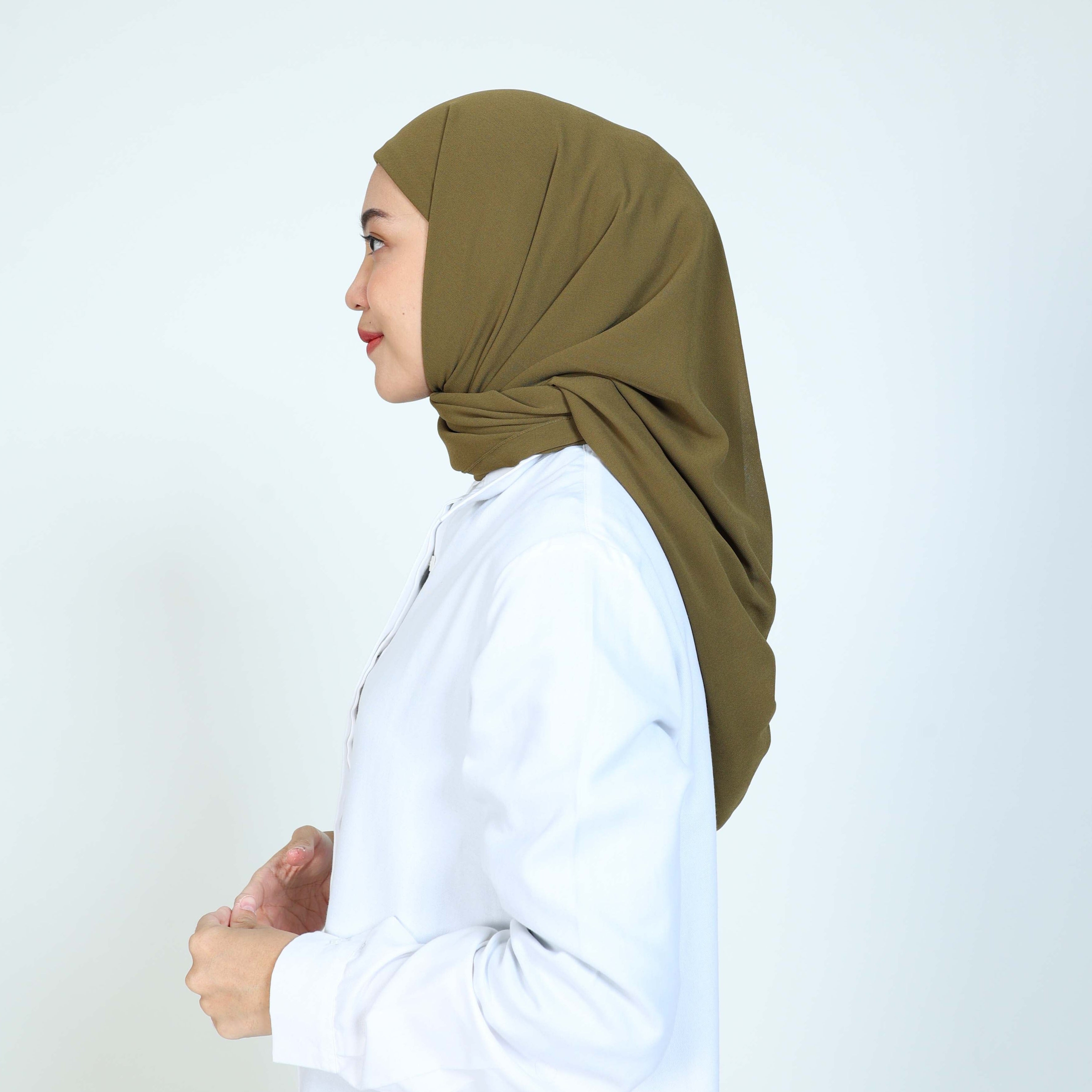 Dauky Hijab Instant Inner Square - Olive