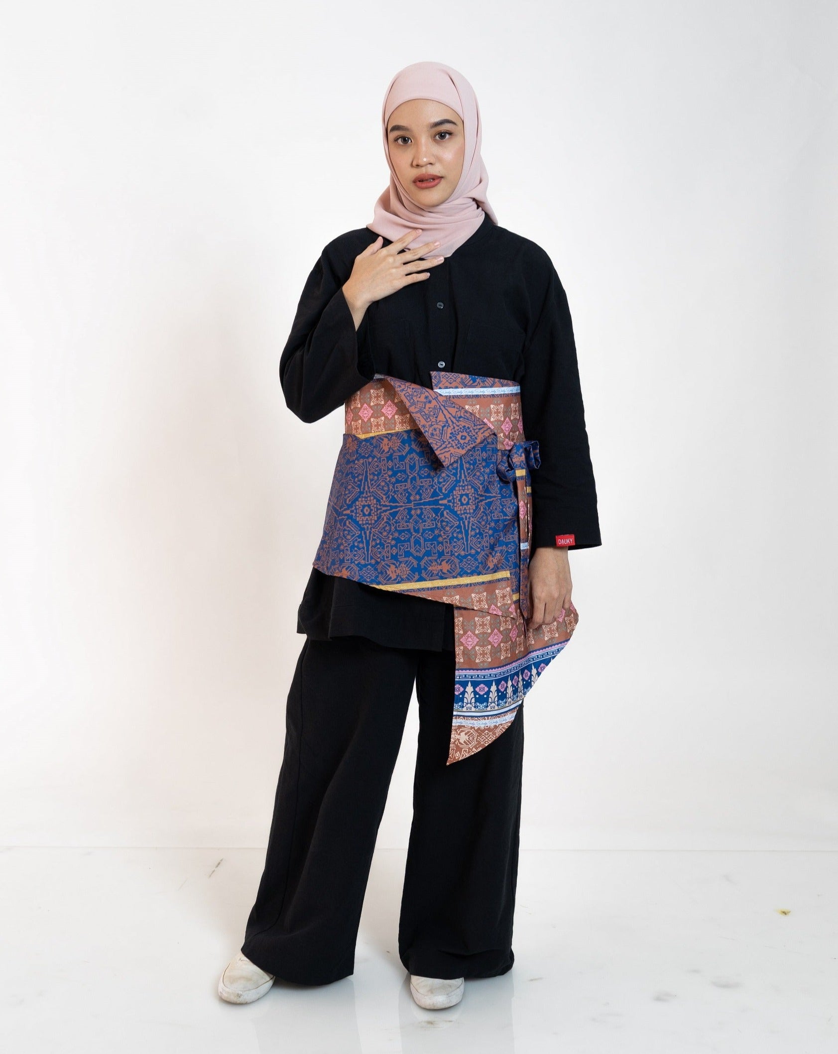 Dauky Obby Skirt Endek Pattern Exotic Urban Collection - Navy