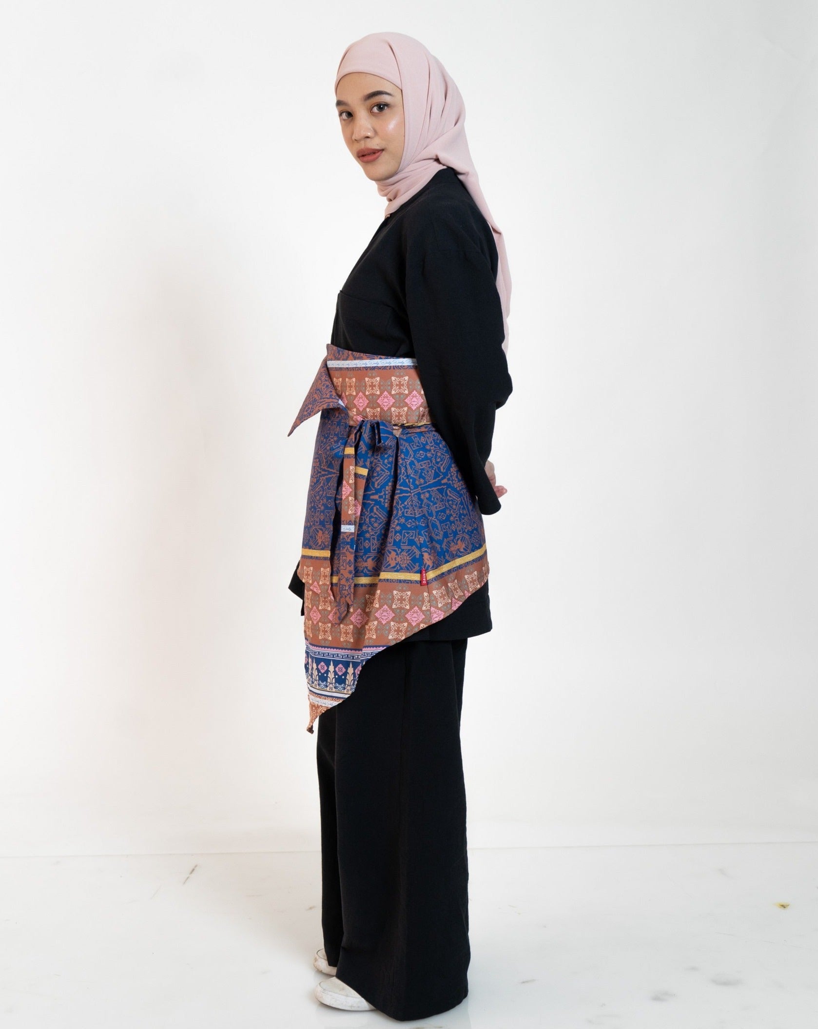 Dauky Obby Skirt Endek Pattern Exotic Urban Collection - Navy
