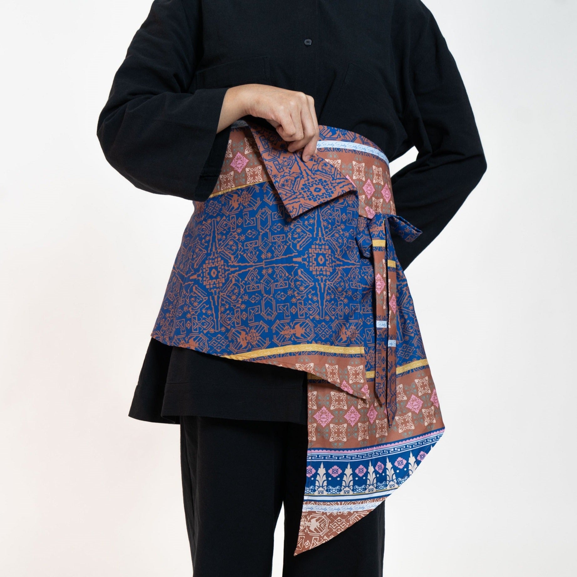 Dauky Obby Skirt Endek Pattern Exotic Urban Collection - Navy