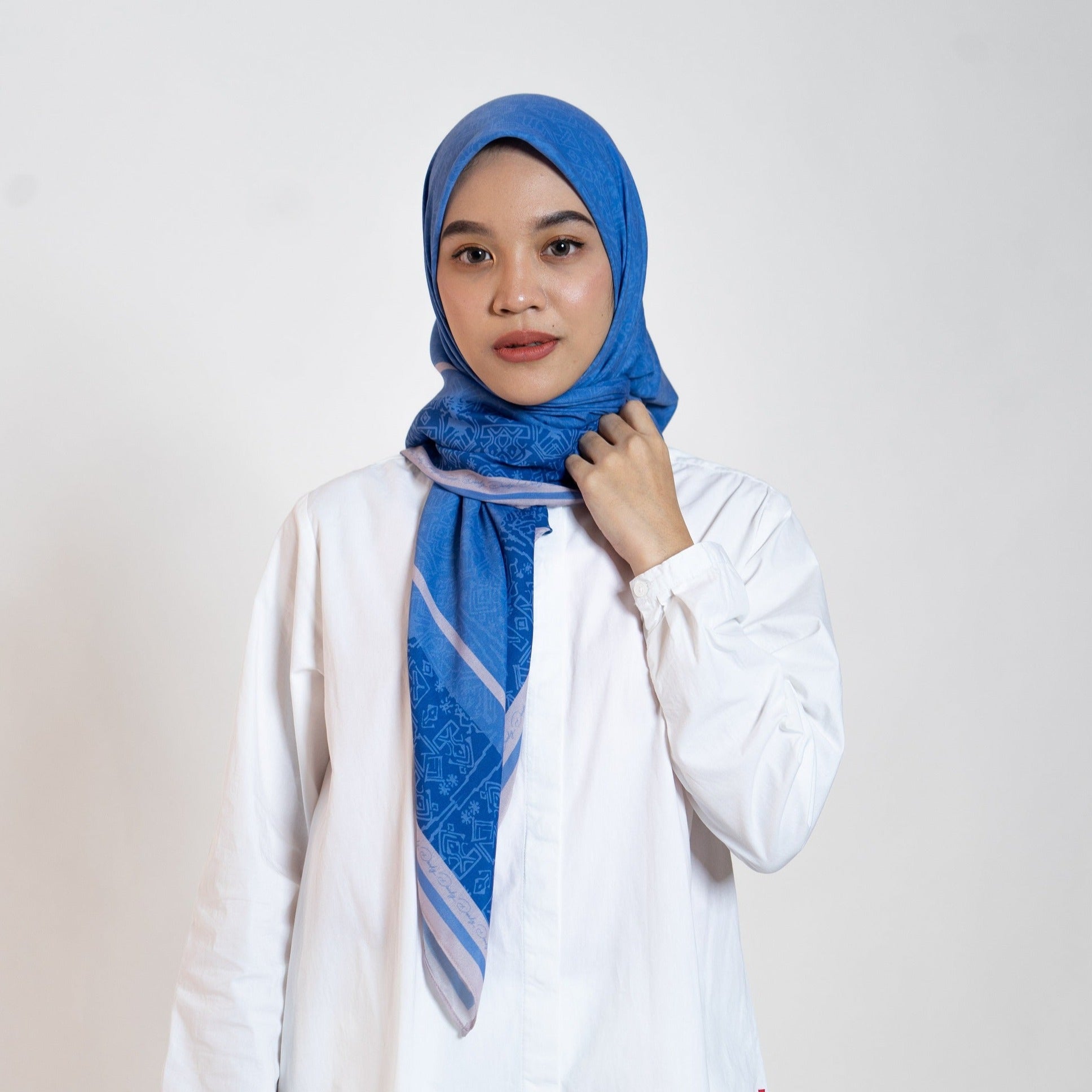 Dauky Scarf Endek Pattern Exotic Urban Collection - Biru