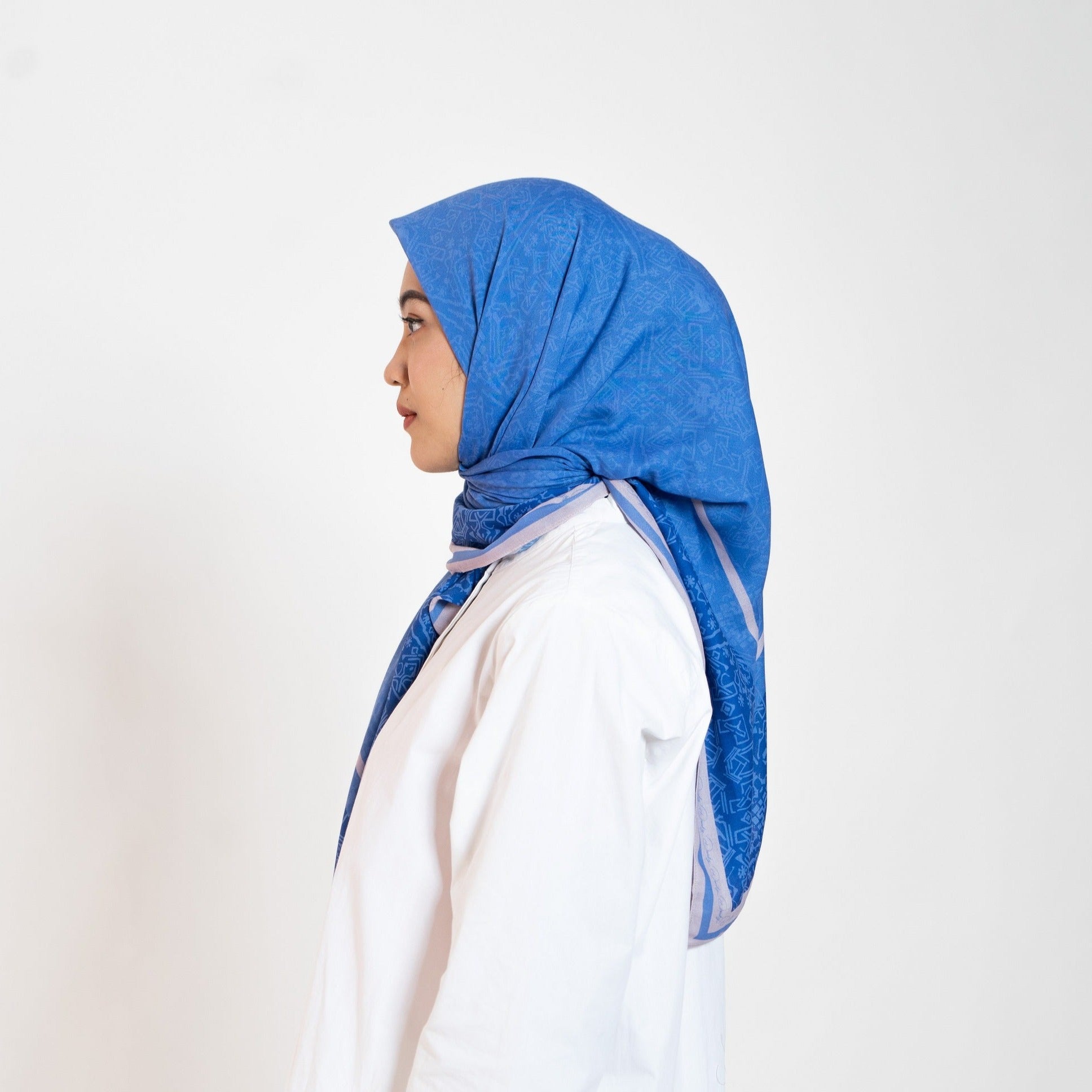 Dauky Scarf Endek Pattern Exotic Urban Collection - Biru