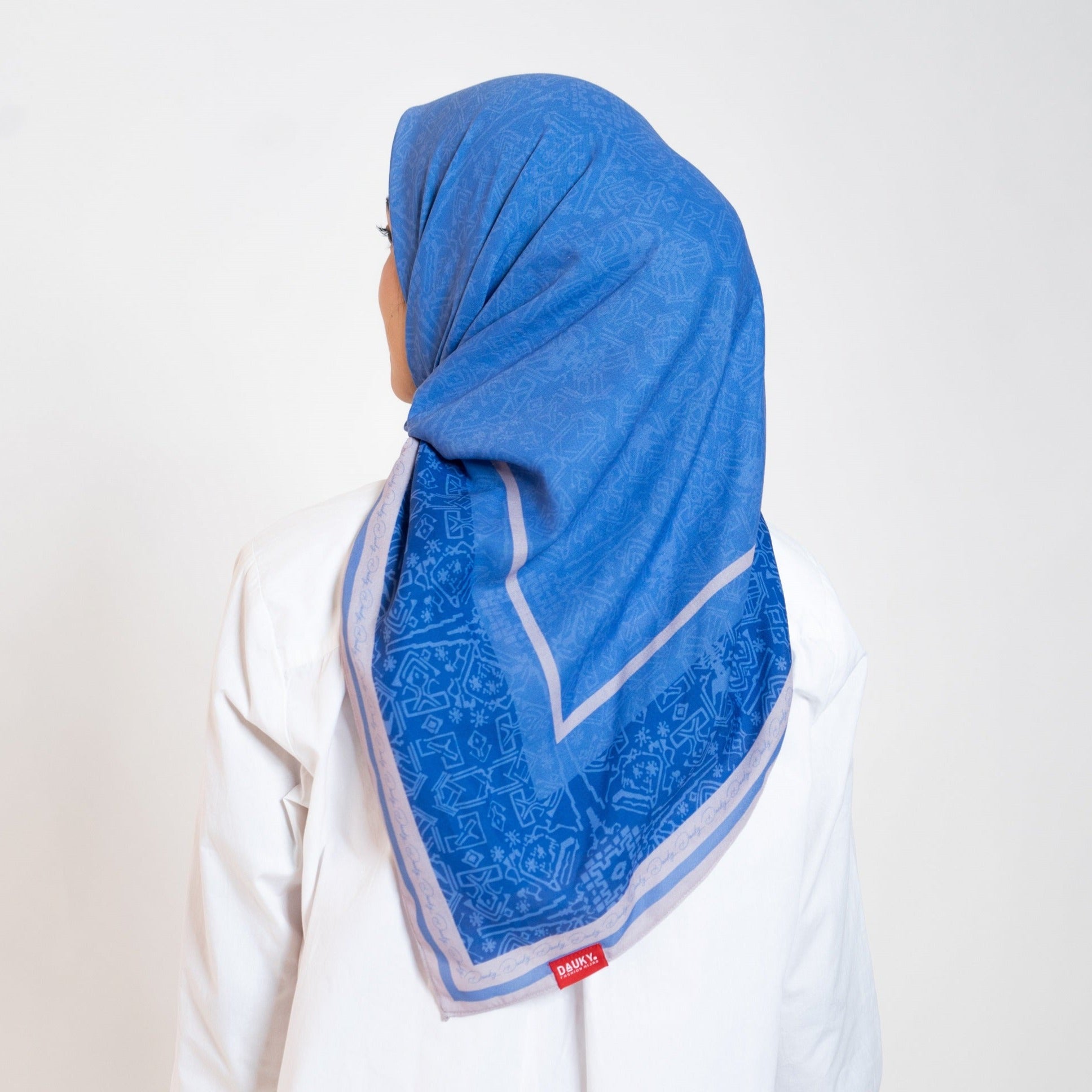 Dauky Scarf Endek Pattern Exotic Urban Collection - Biru