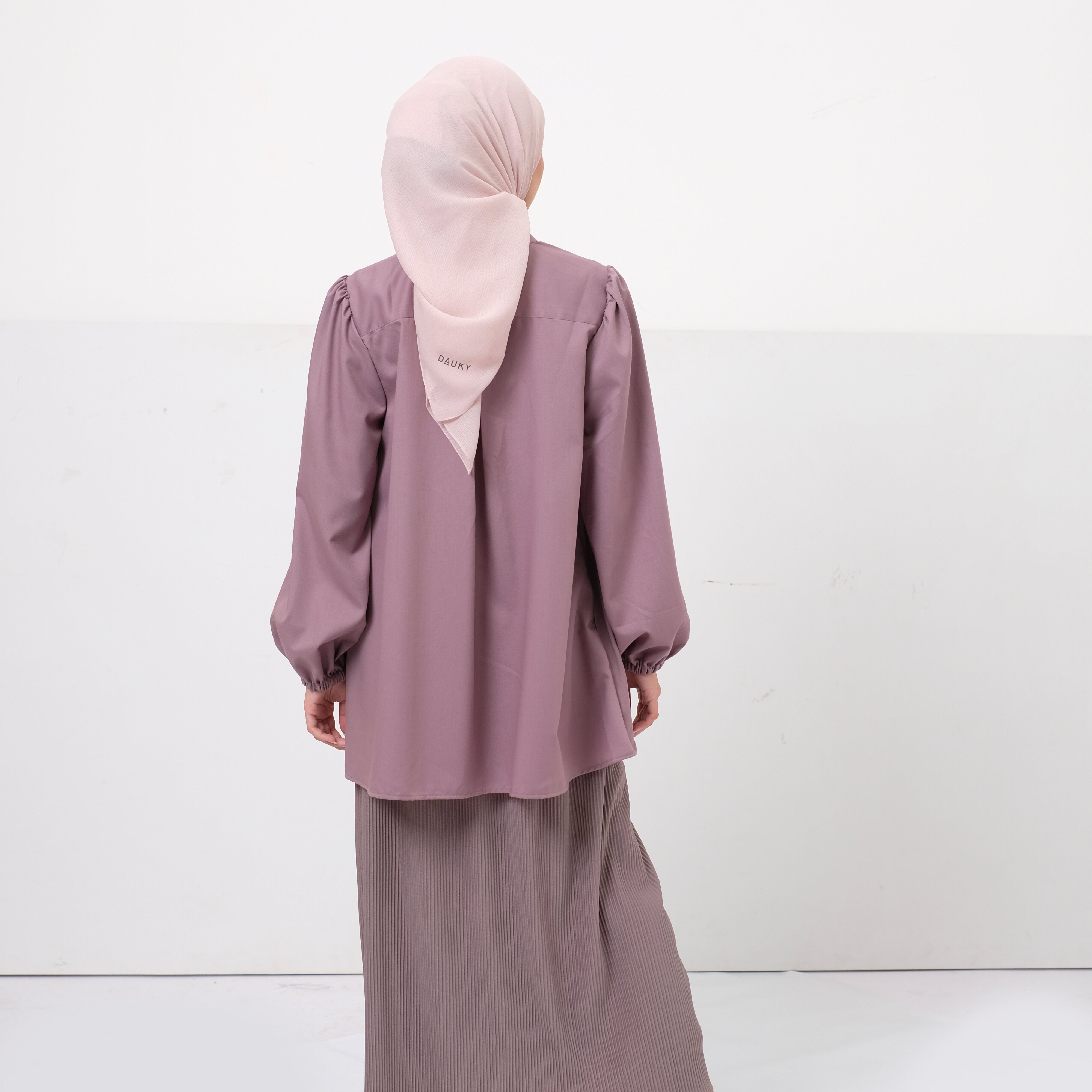Dauky Atasan Wanita S Tunik Lace Katun - Ungu