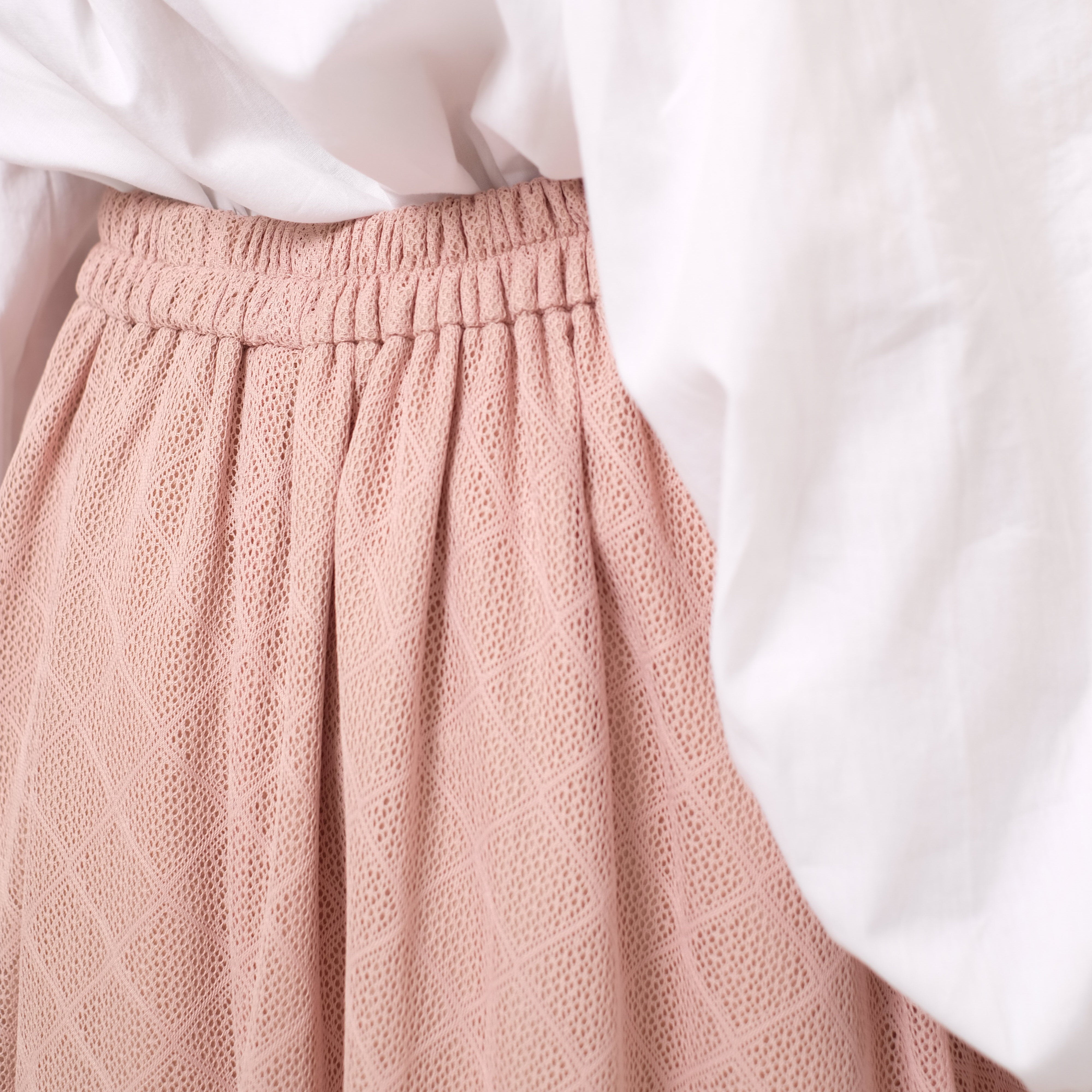 Dauky Bawahan Skirt Lace Katun - Nude