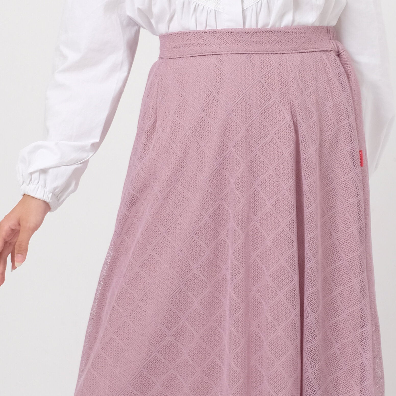 Dauky Bawahan Skirt Lace Katun - Ungu