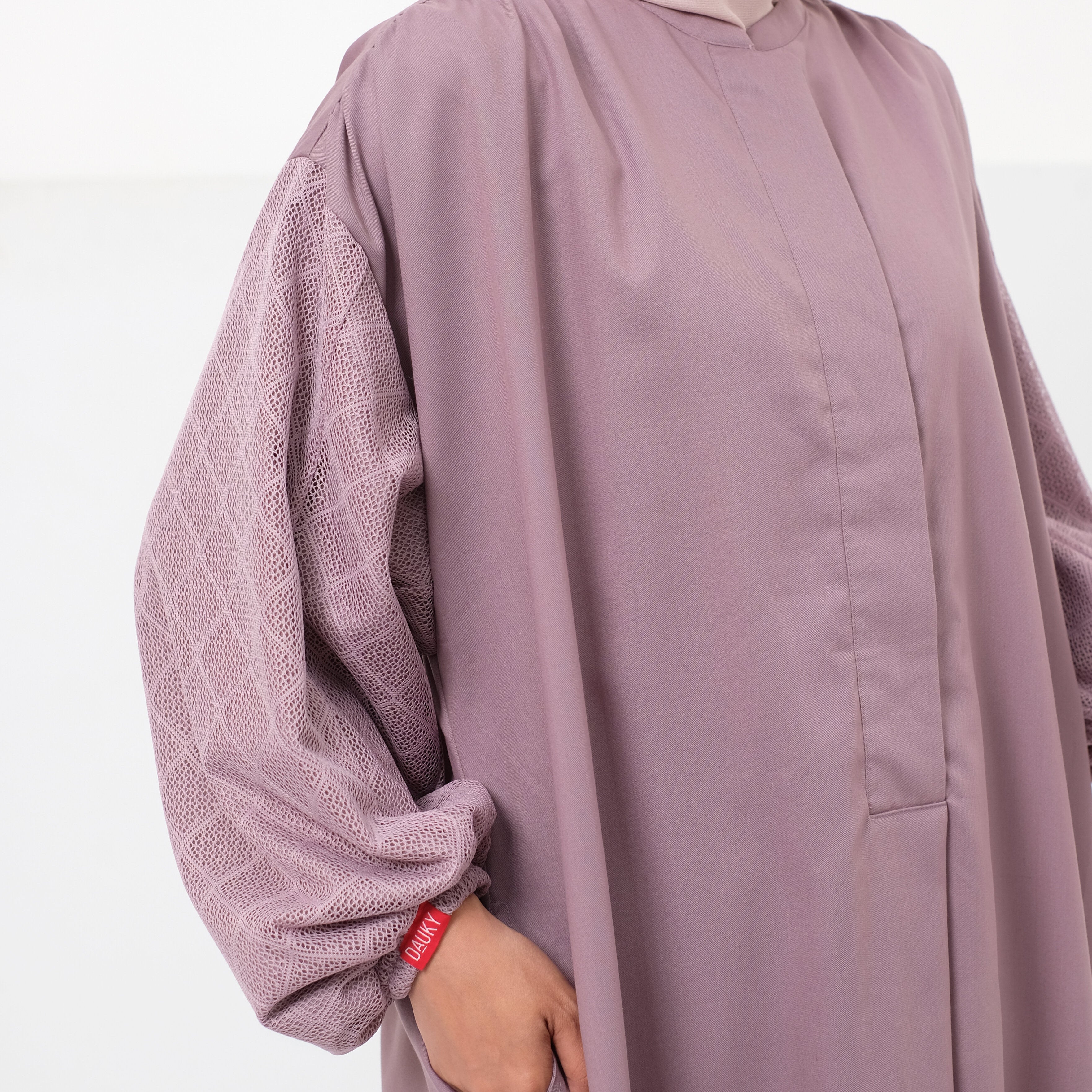 M Dress Lace Katun - Ungu
