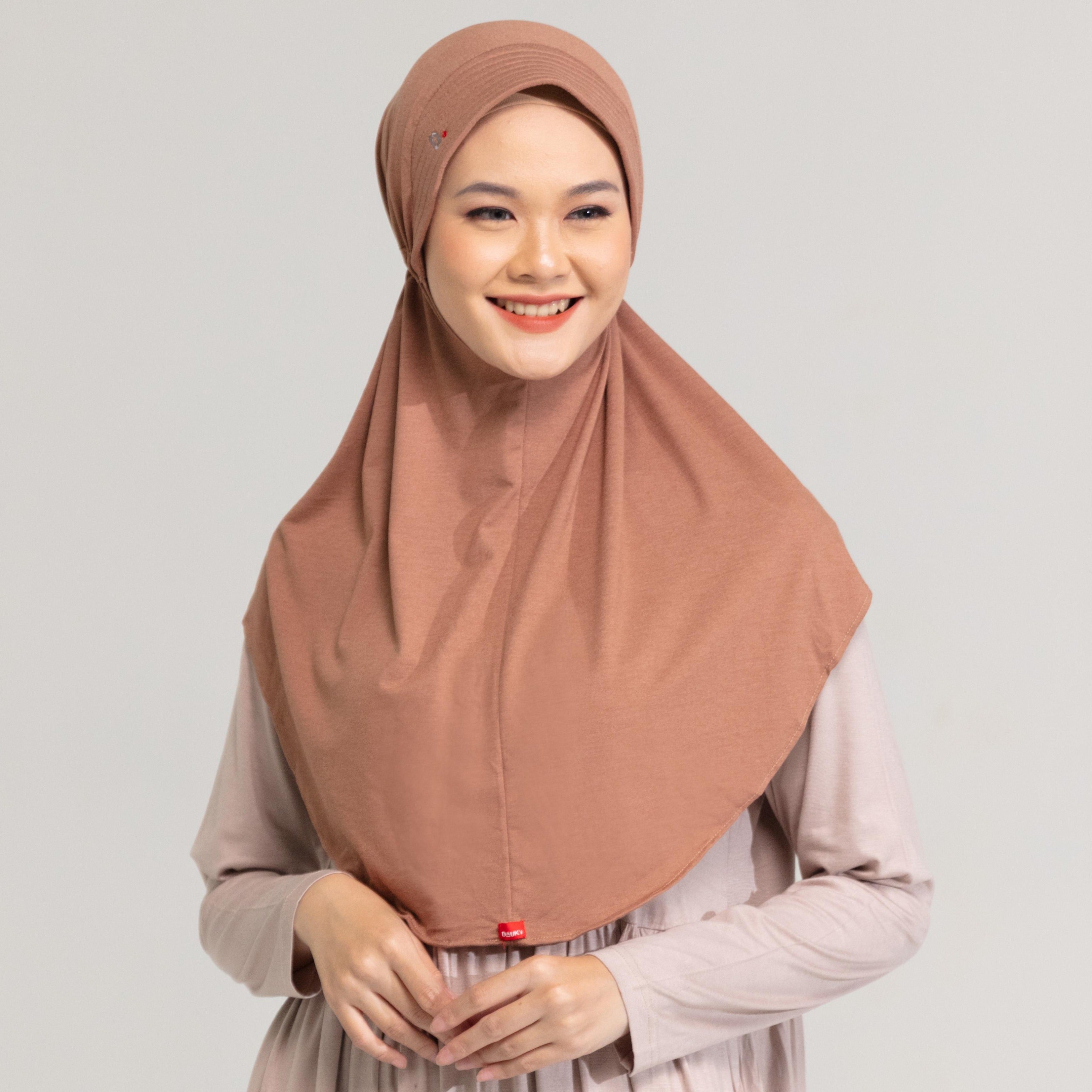 Bergo Jilbab Instant Basic Polos Kaos Rara