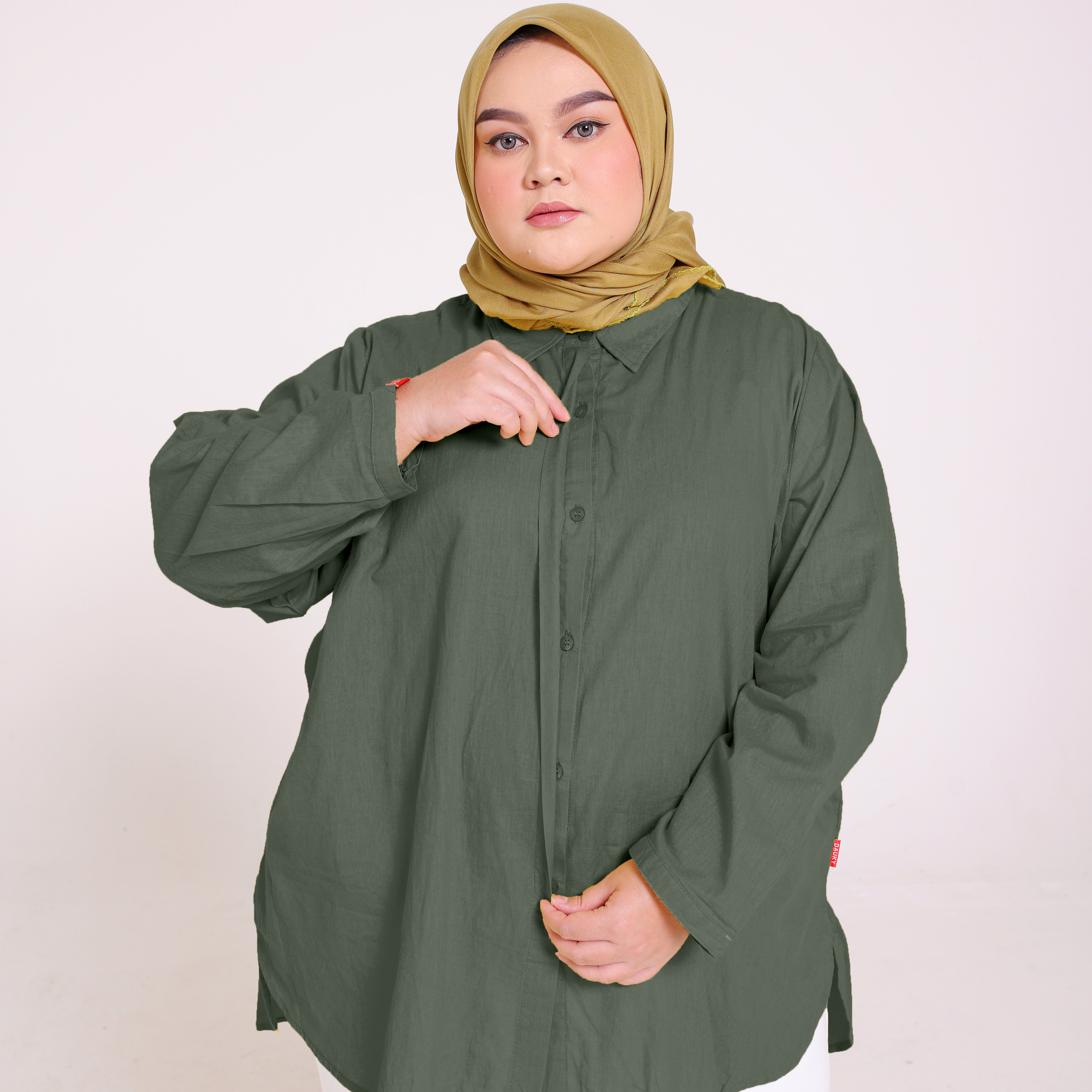 M Tunik Katun Paris Big Size - Army