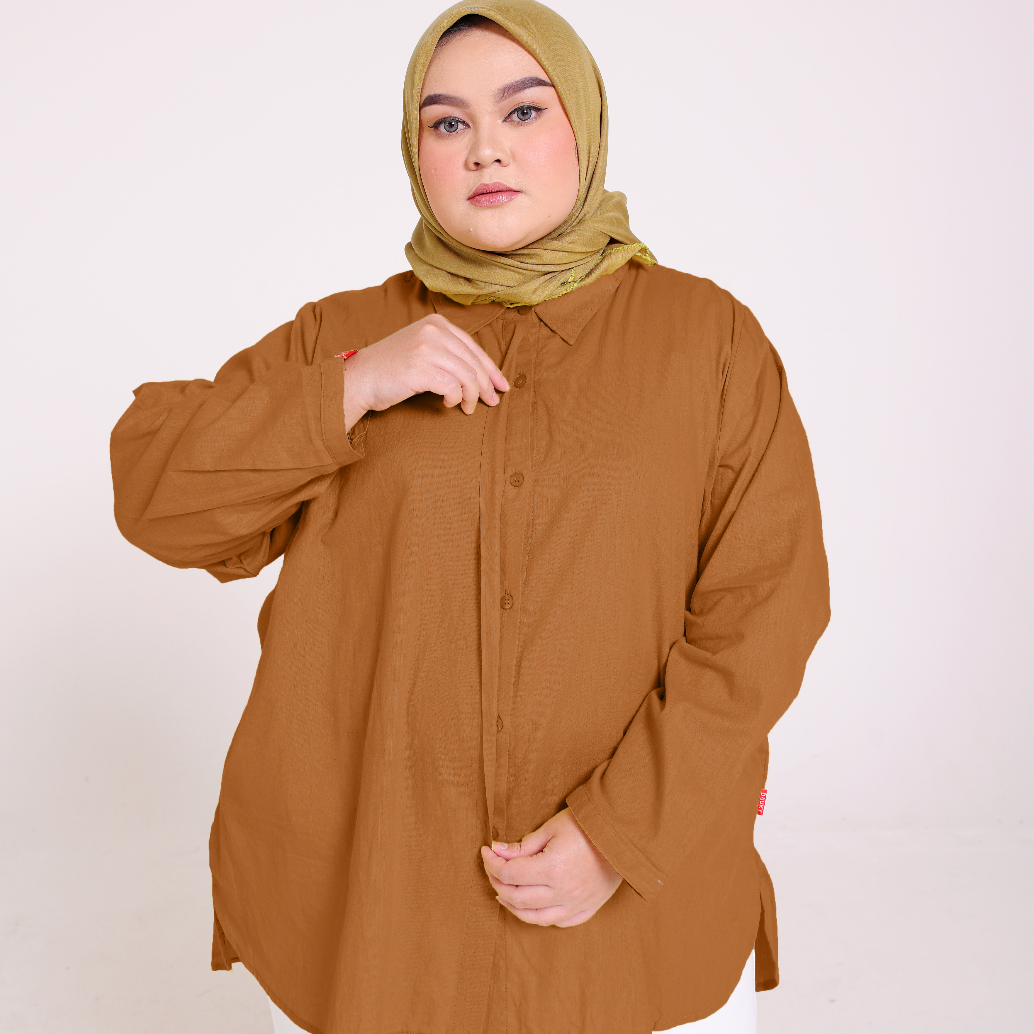 M Tunik Katun Paris Big Size - Mocca