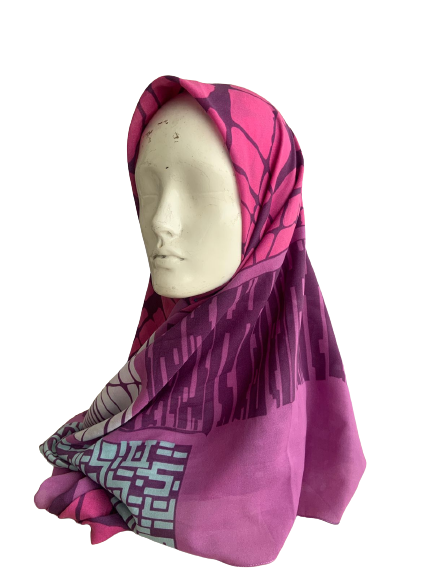 Dauky Hijab Kerudung Segiempat District Scarf - Ungu