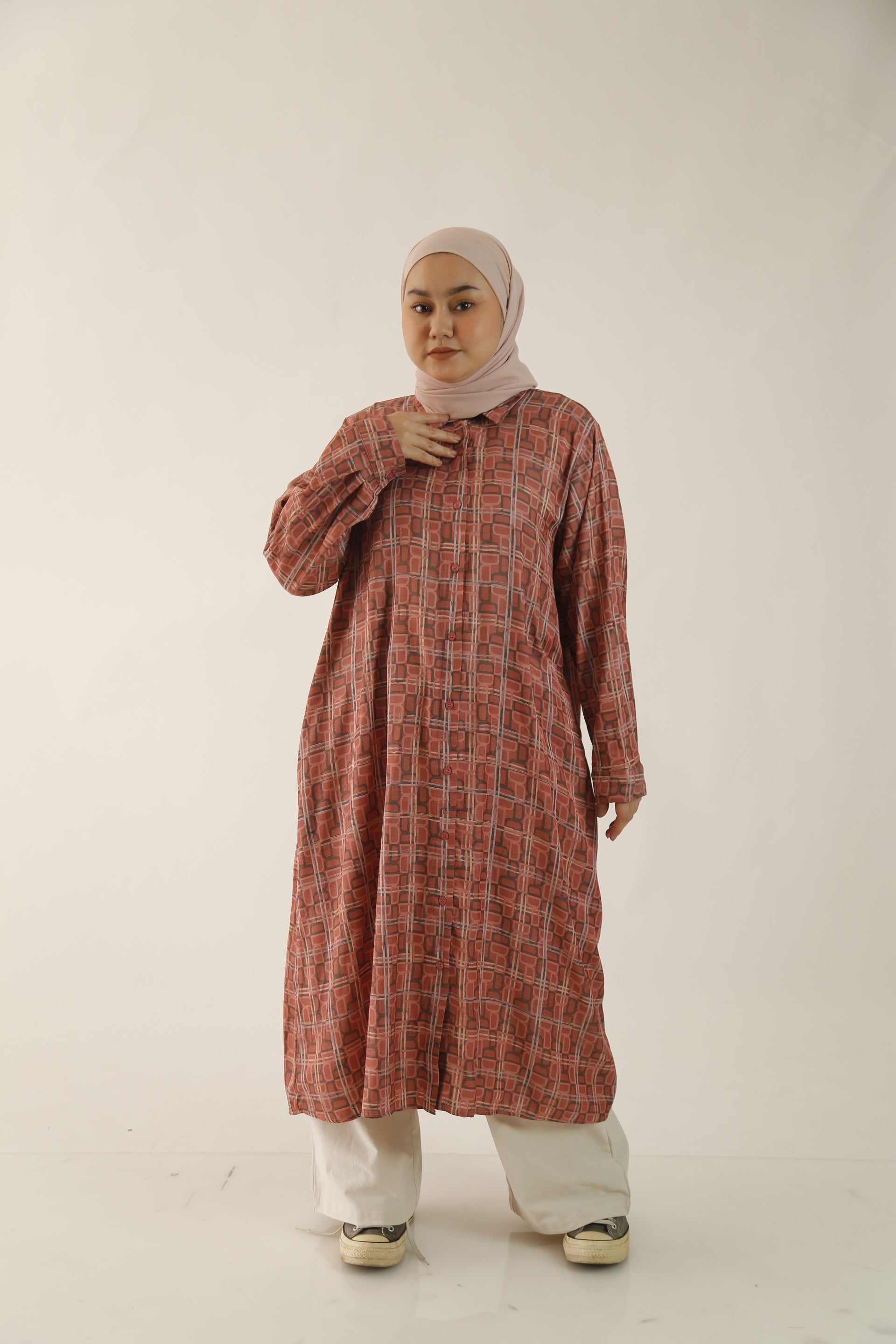 Dauky M Dress Monogram Series  - Maroon